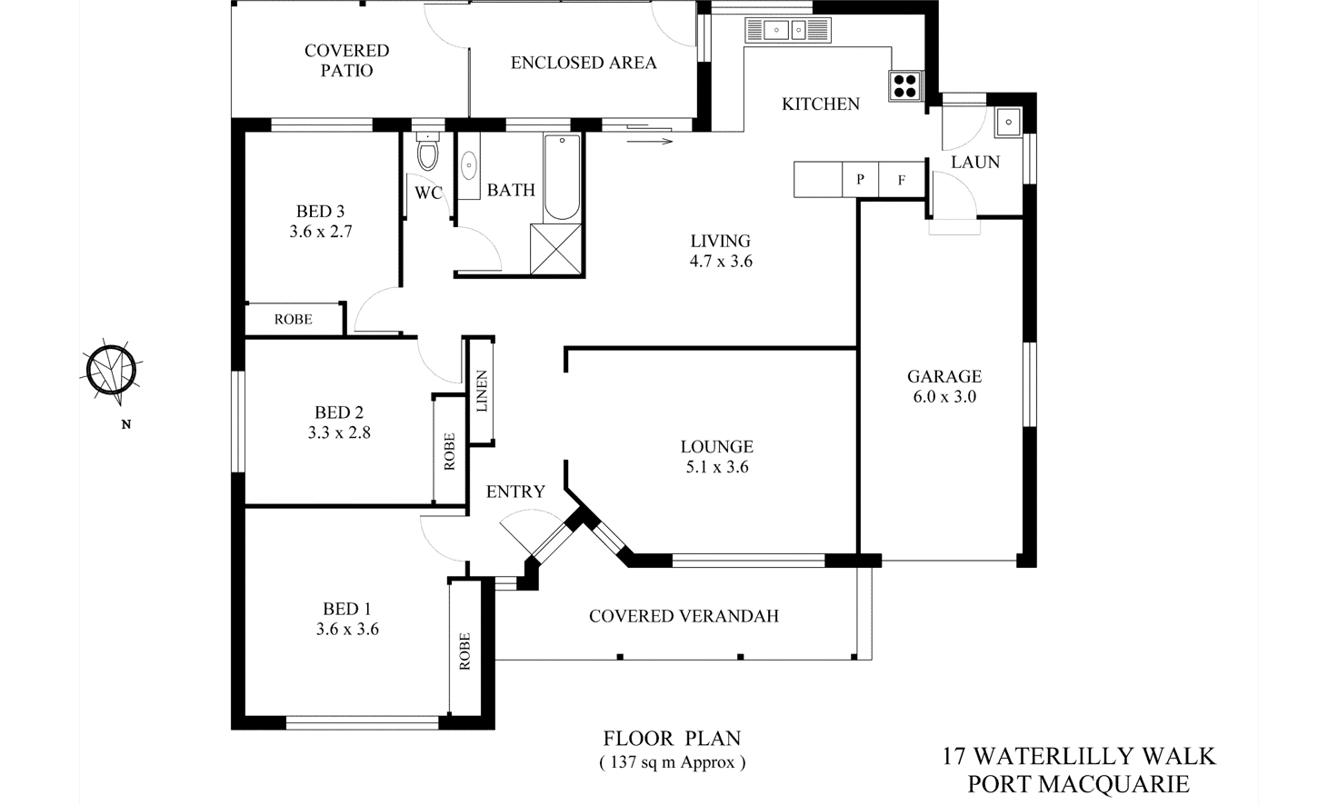 Floorplan of Homely house listing, 17 Waterlily Walk, Port Macquarie NSW 2444