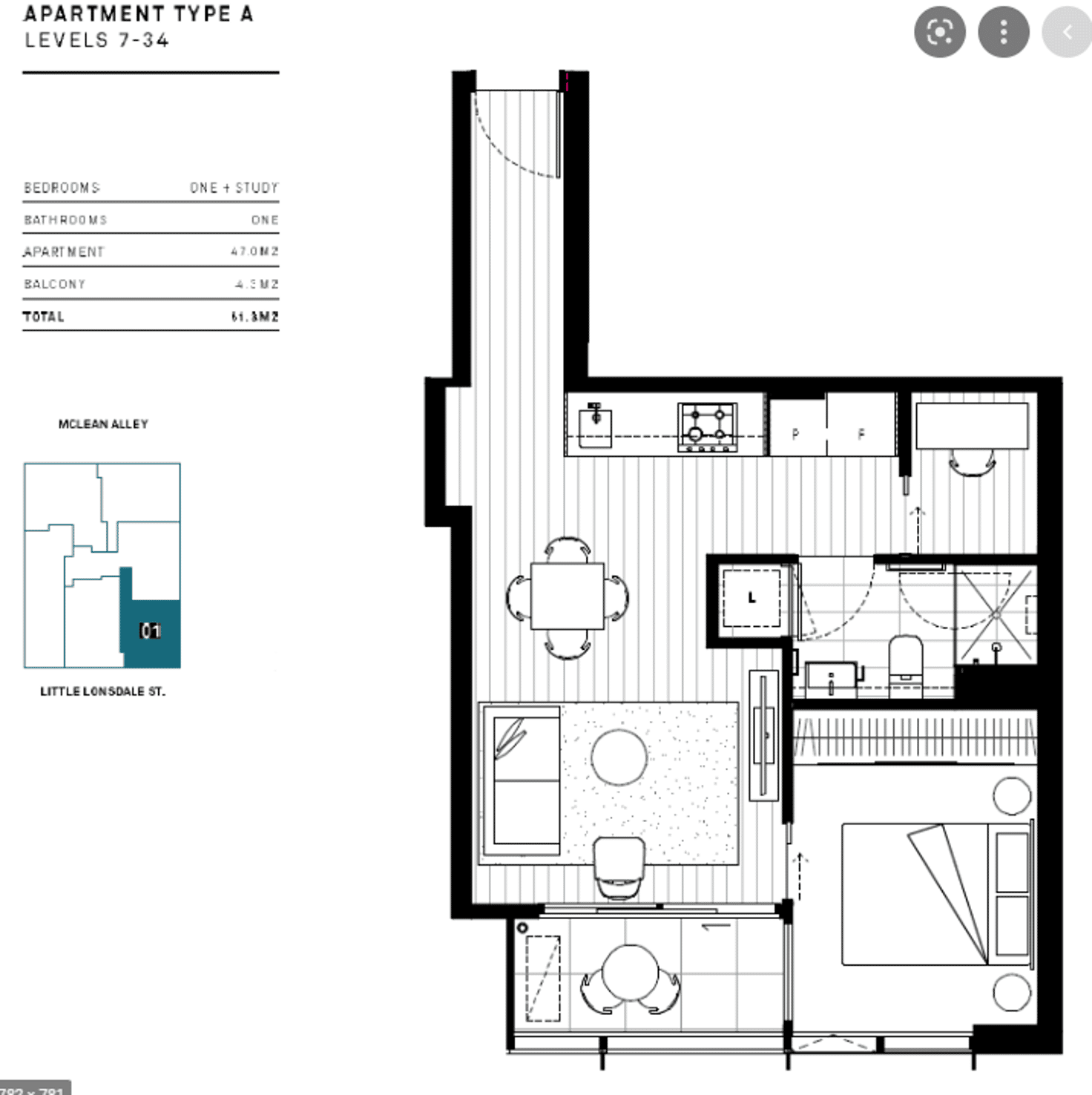 Floorplan of Homely apartment listing, 1801/296 Little Lonsdale Street, Melbourne VIC 3000