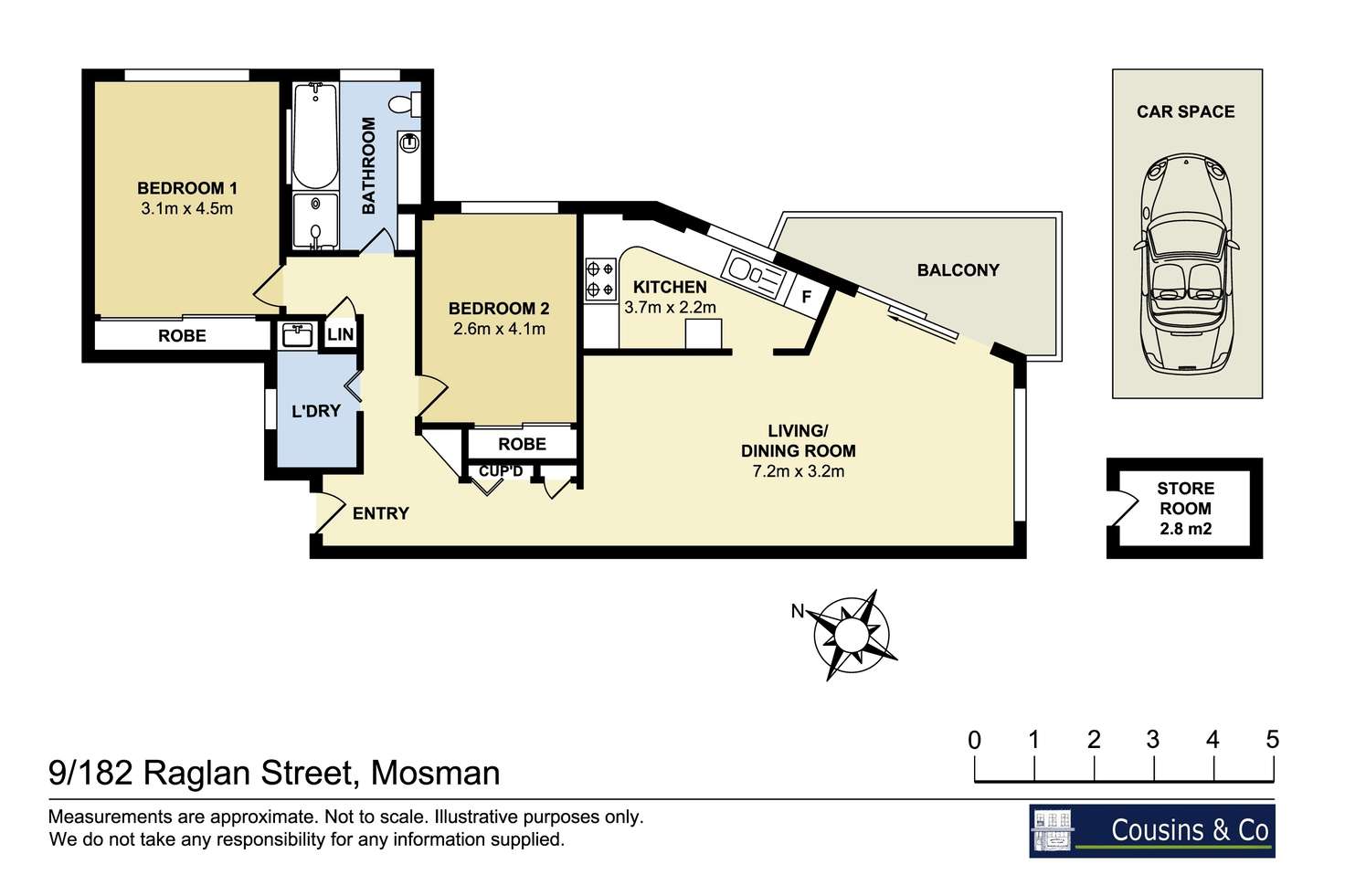 Floorplan of Homely apartment listing, 9/182 Raglan Street, Mosman NSW 2088