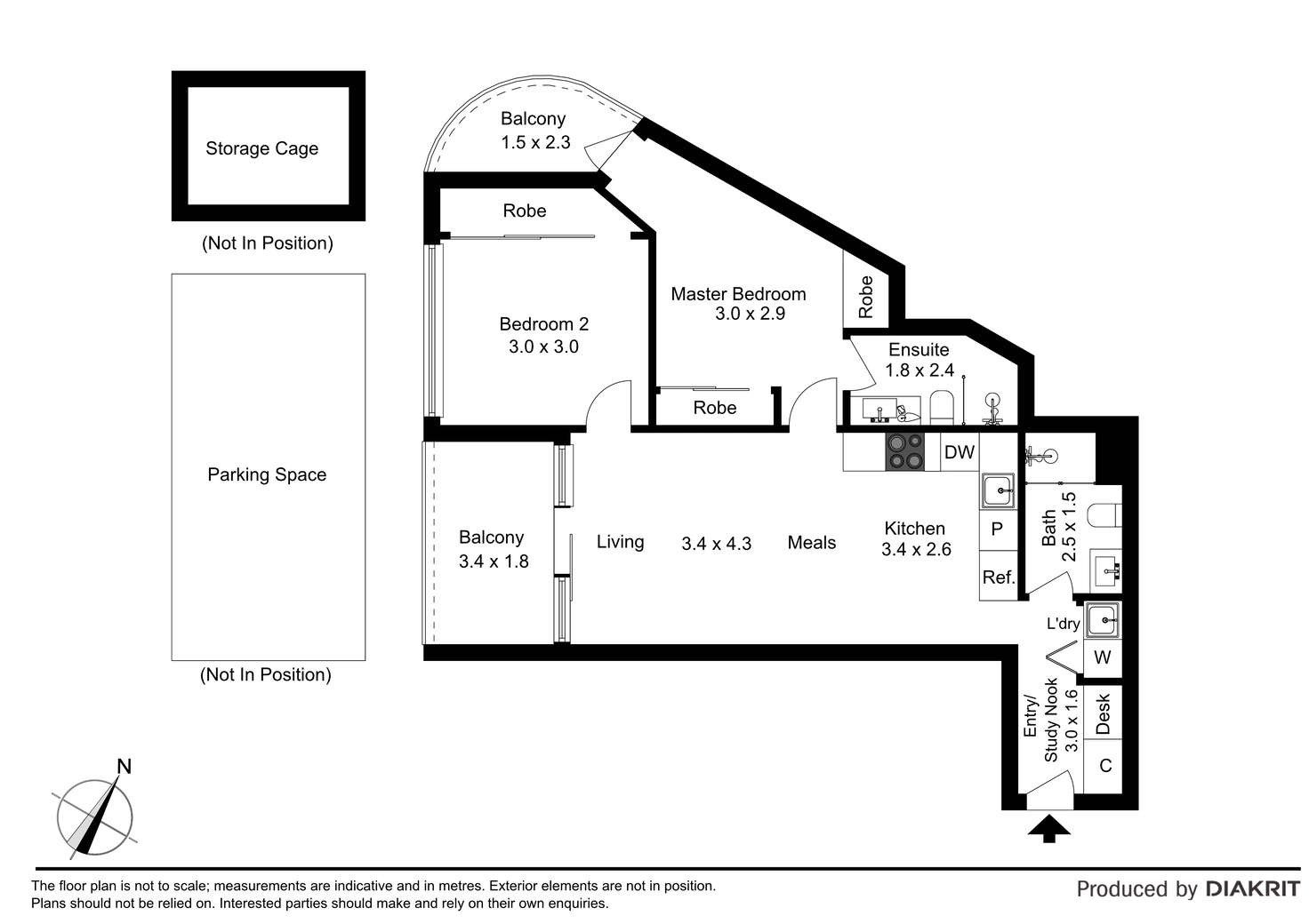 Floorplan of Homely apartment listing, 116/1050 Mt Alexander Rd, Essendon VIC 3040