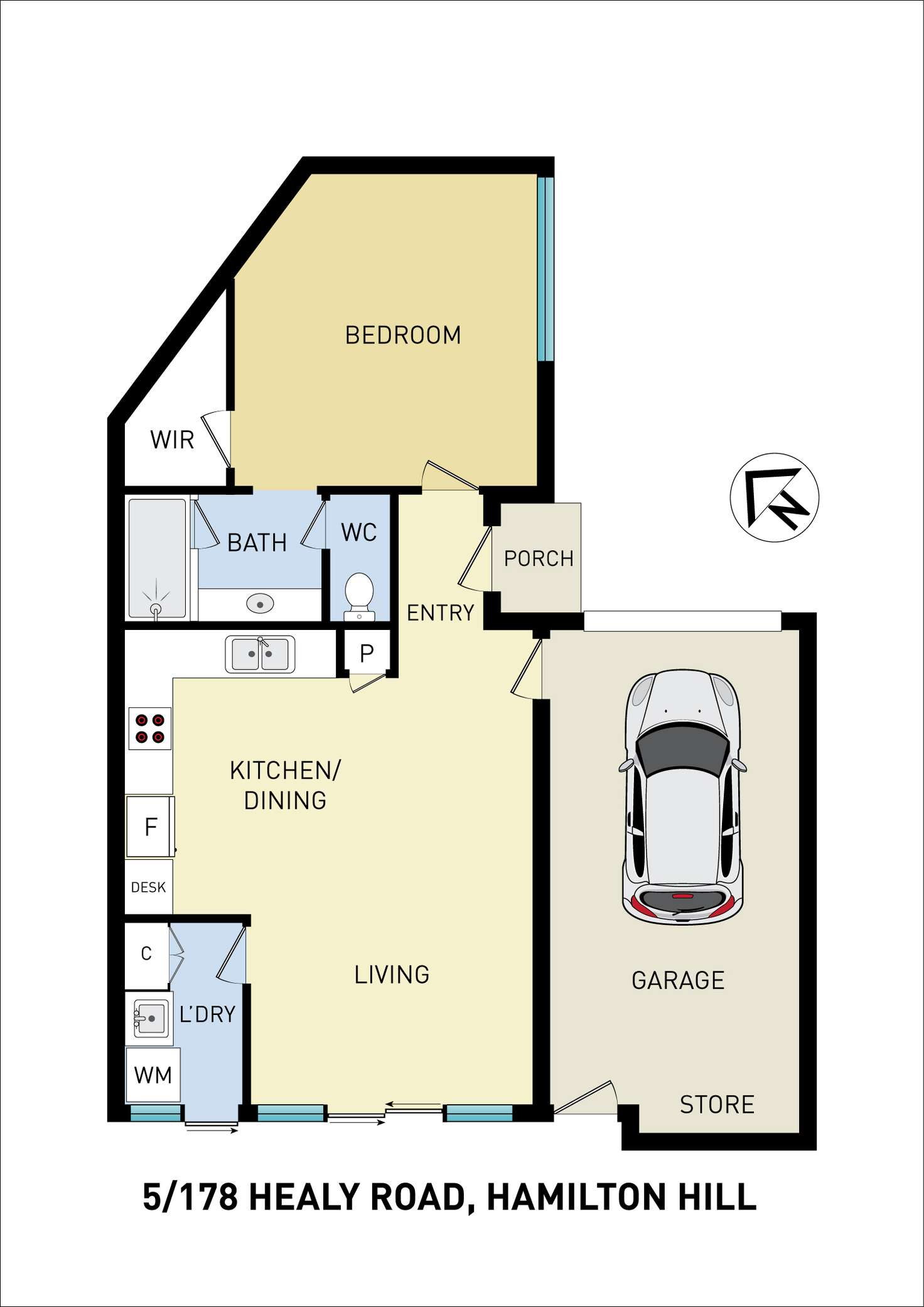 Floorplan of Homely villa listing, Unit 5/178 Healy Rd, Hamilton Hill WA 6163