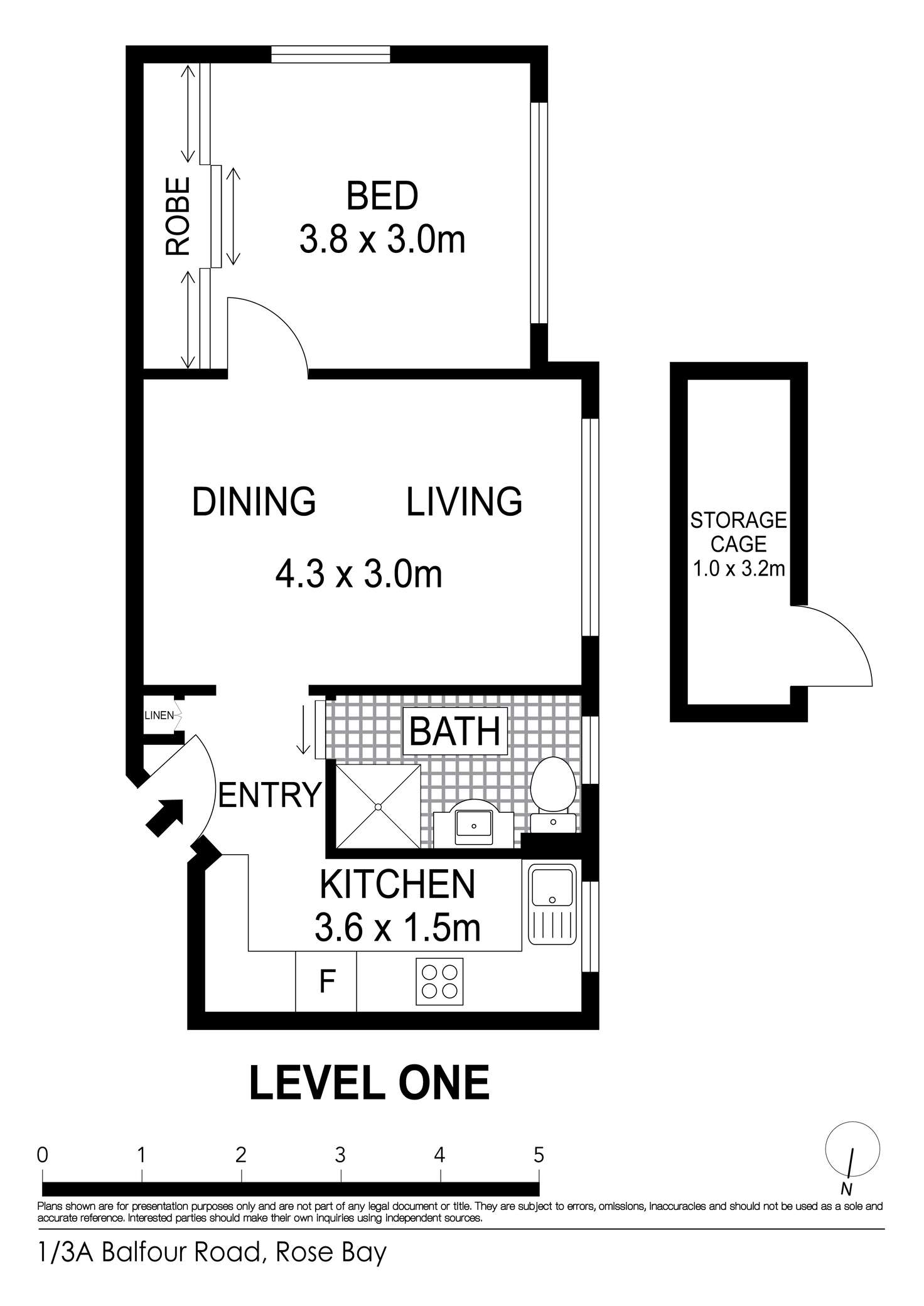 Floorplan of Homely apartment listing, Unit 1/3A Balfour Rd, Rose Bay NSW 2029