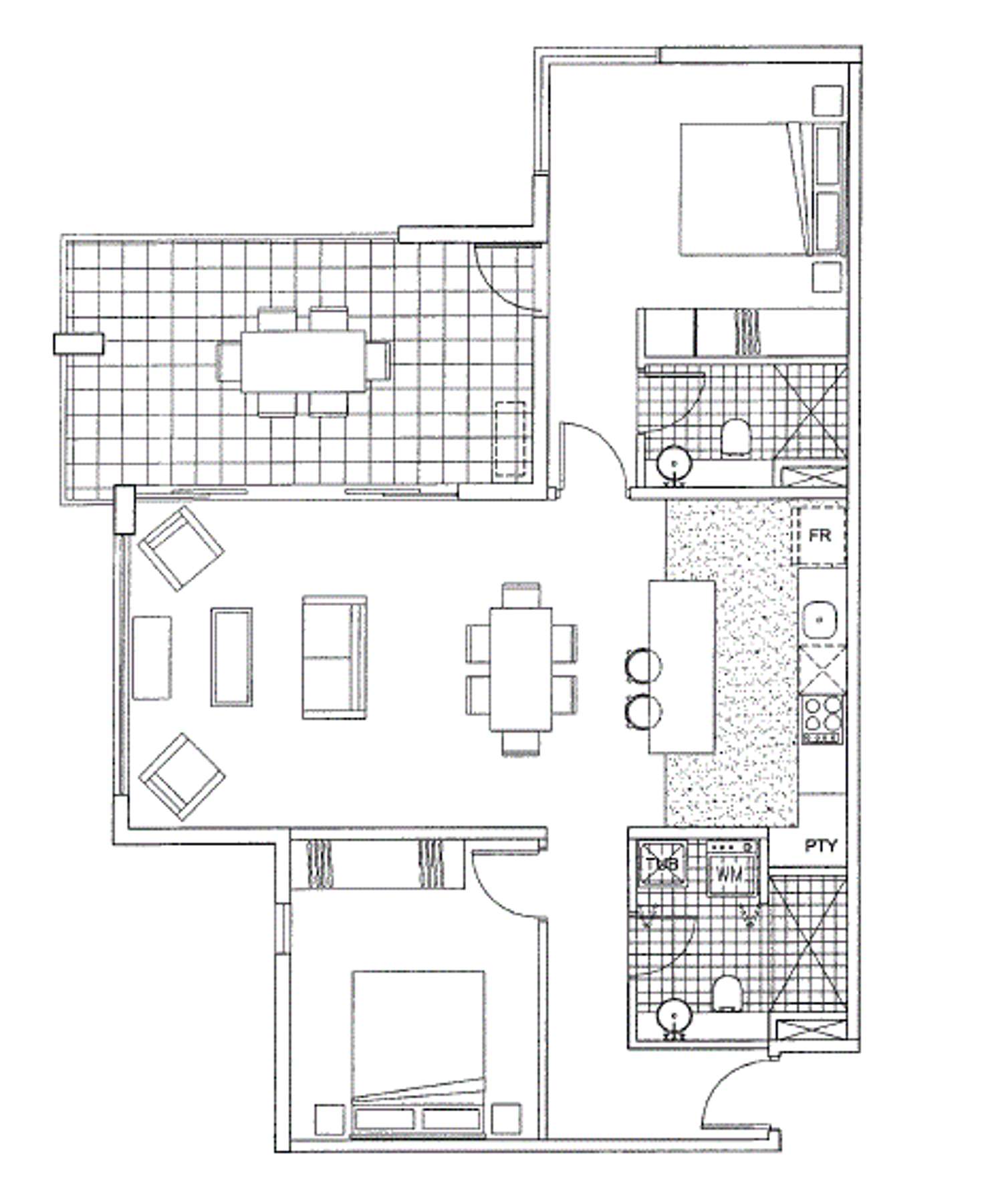 Floorplan of Homely apartment listing, 503/8 Cordelia St, South Brisbane QLD 4101