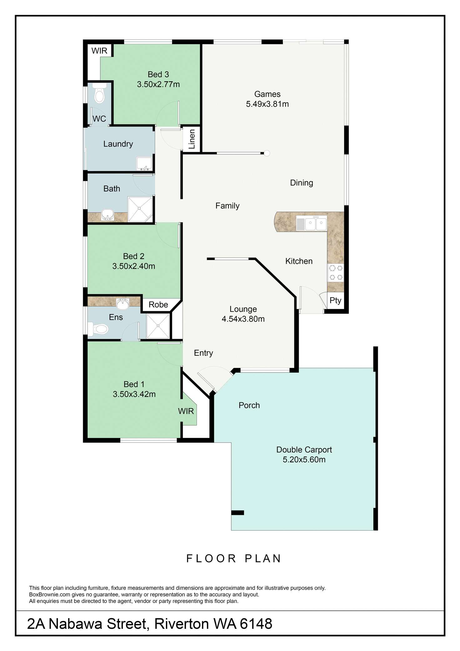 Floorplan of Homely house listing, 2A Nabawa Street, Riverton WA 6148