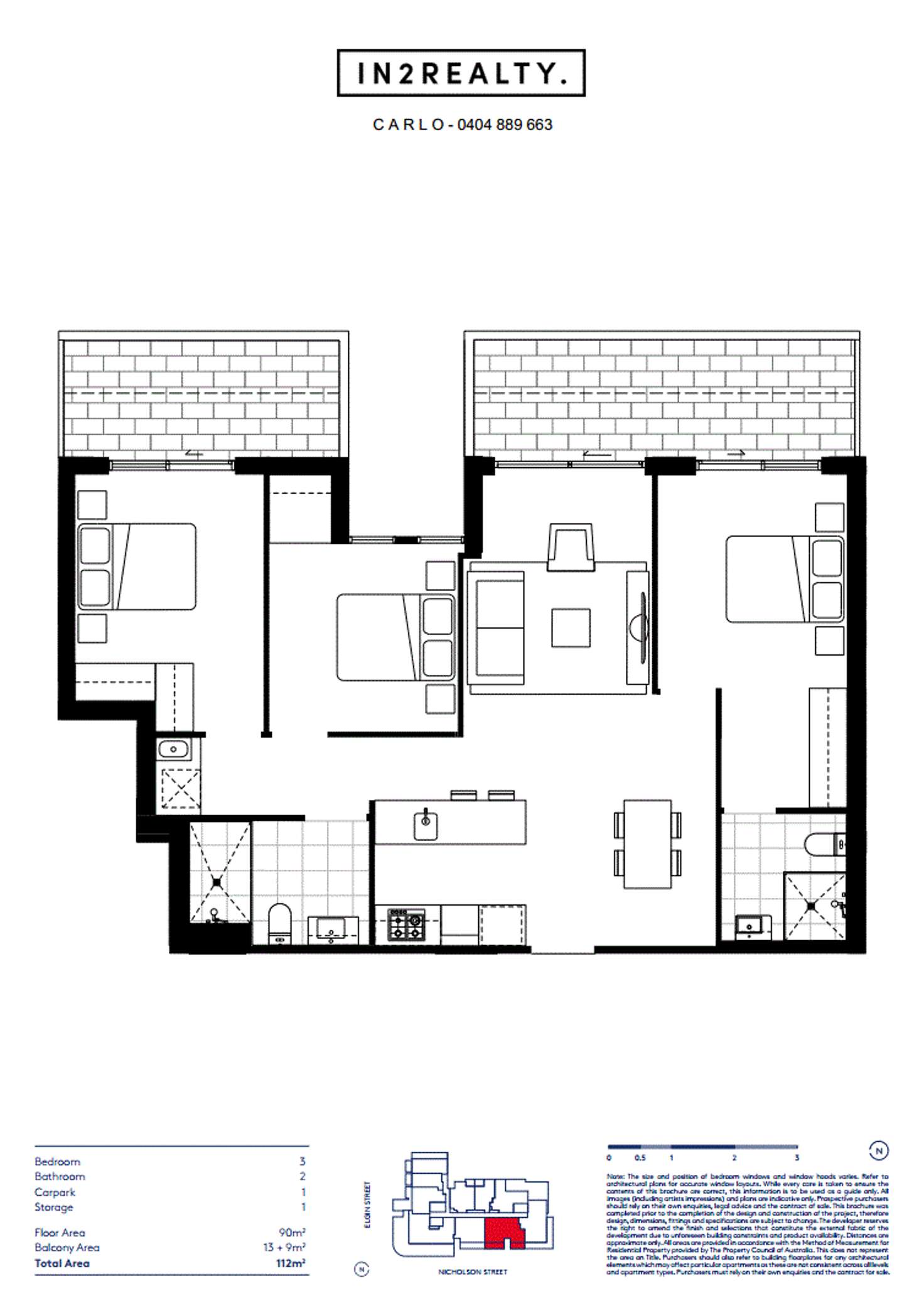 Floorplan of Homely apartment listing, 705/8 Elgin St, Carlton VIC 3053