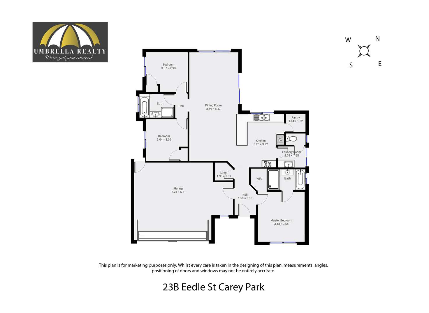 Floorplan of Homely unit listing, 23A Eedle St, Carey Park WA 6230