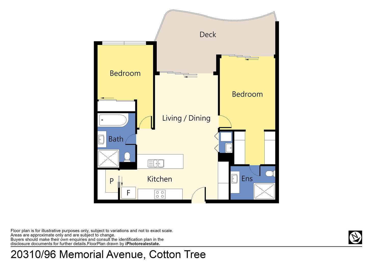 Floorplan of Homely unit listing, Unit 20310/96 "Cosmopolitan" Memorial Ave, Maroochydore QLD 4558