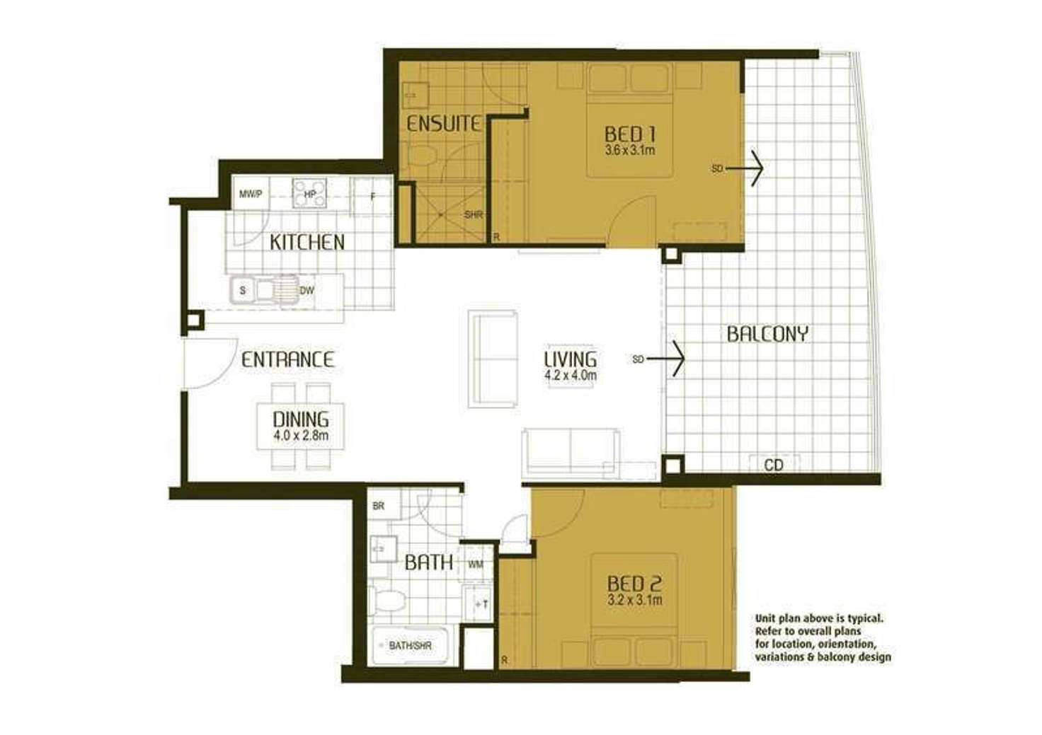 Floorplan of Homely apartment listing, 90/208 Adelaide Terrace, East Perth WA 6004