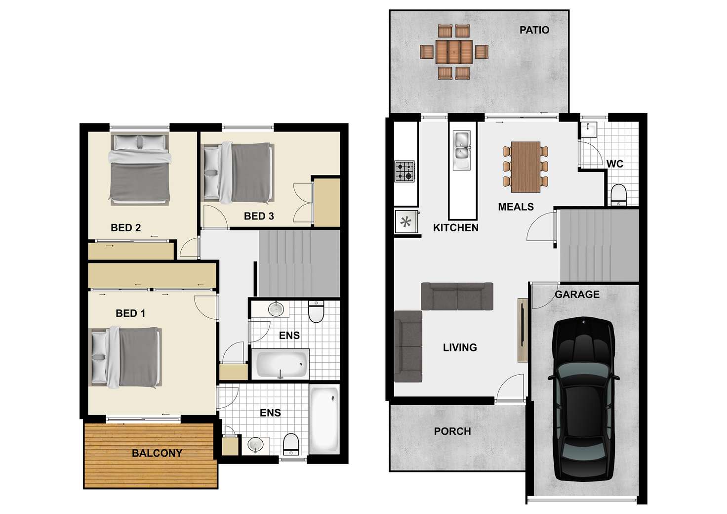 Floorplan of Homely townhouse listing, Unit 44/31 Lyrebird St, Loganlea QLD 4131