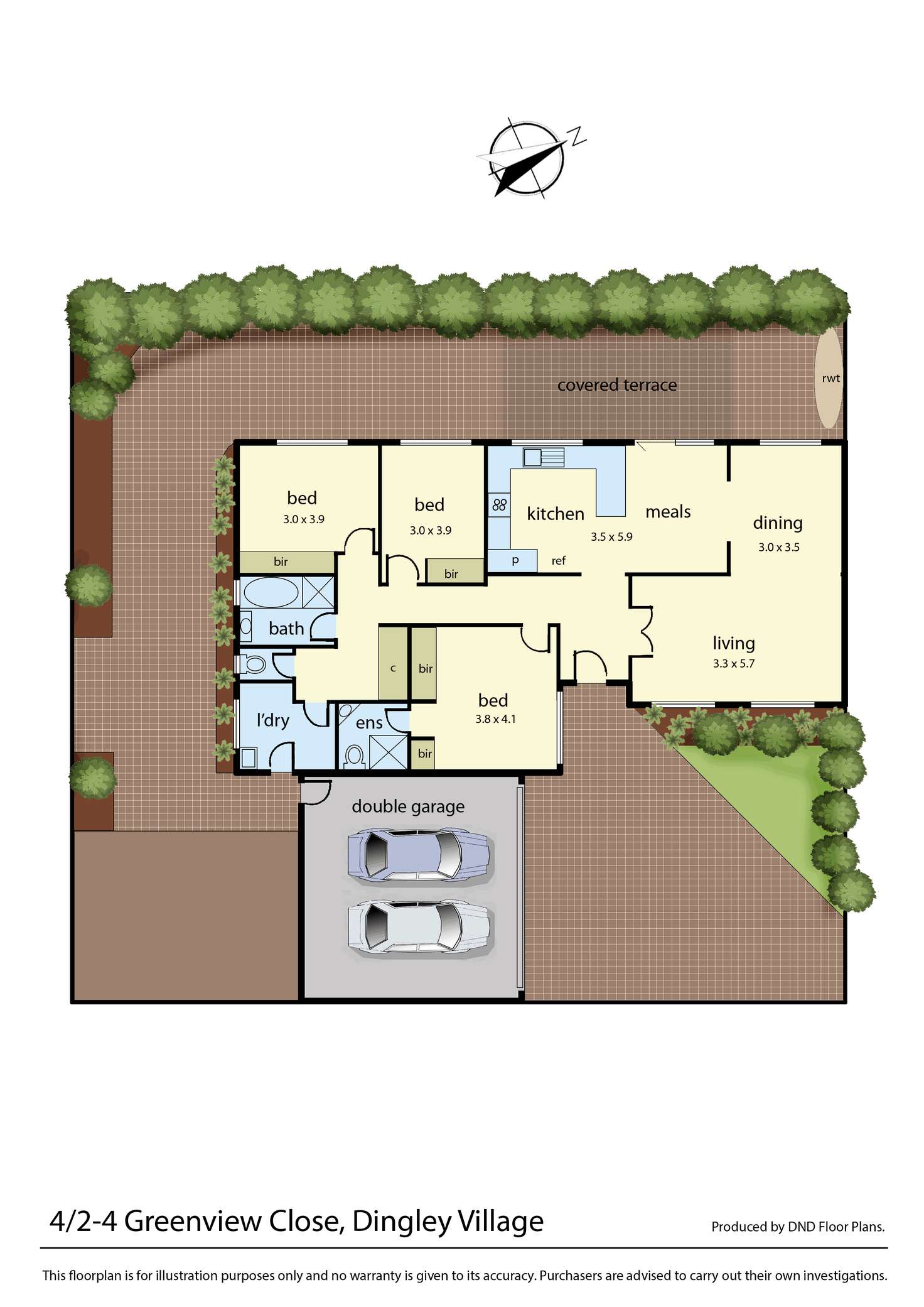 Floorplan of Homely unit listing, Unit 4/2-4 Greenview Cl, Dingley Village VIC 3172