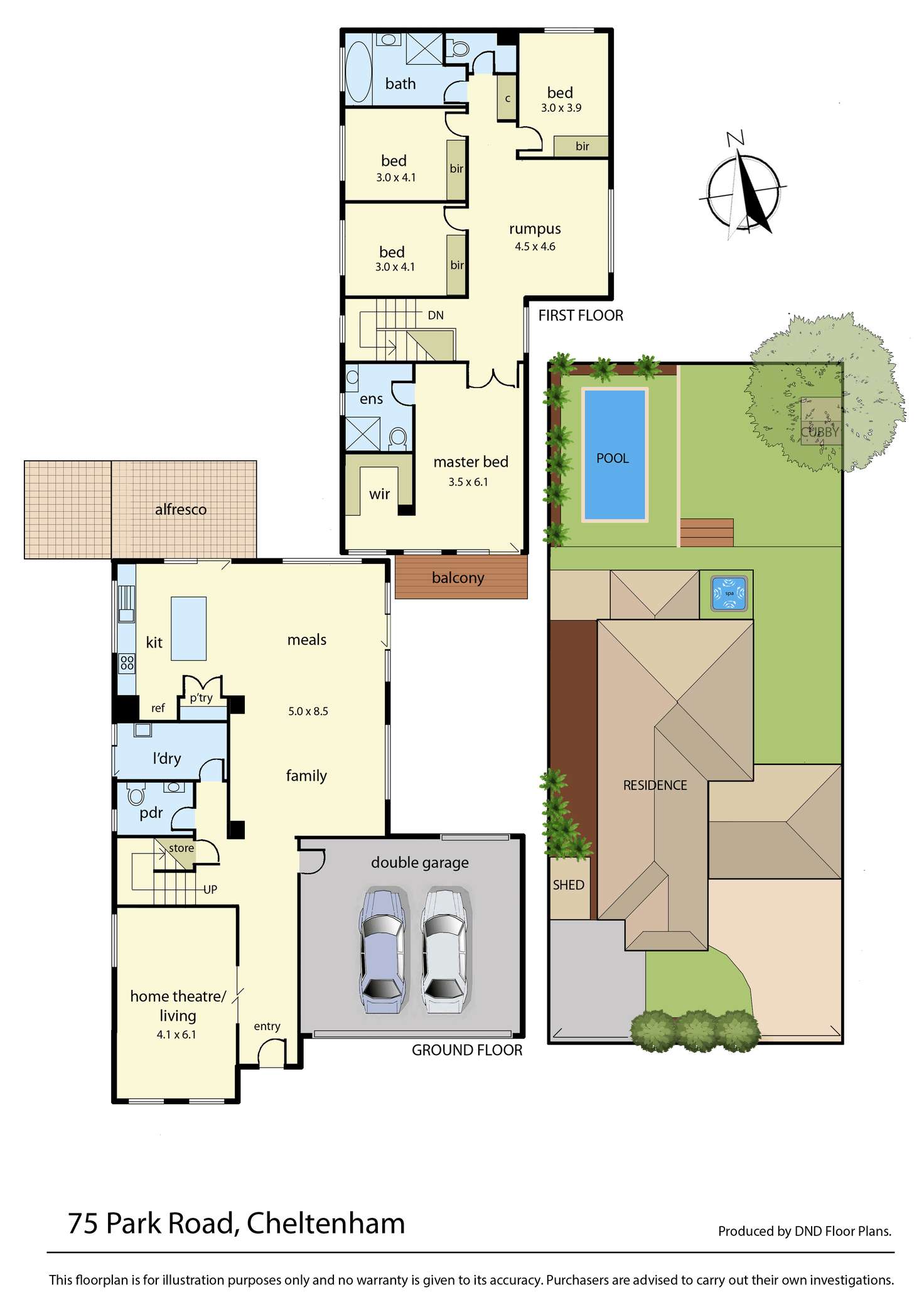 Floorplan of Homely house listing, 75 Park Rd, Cheltenham VIC 3192
