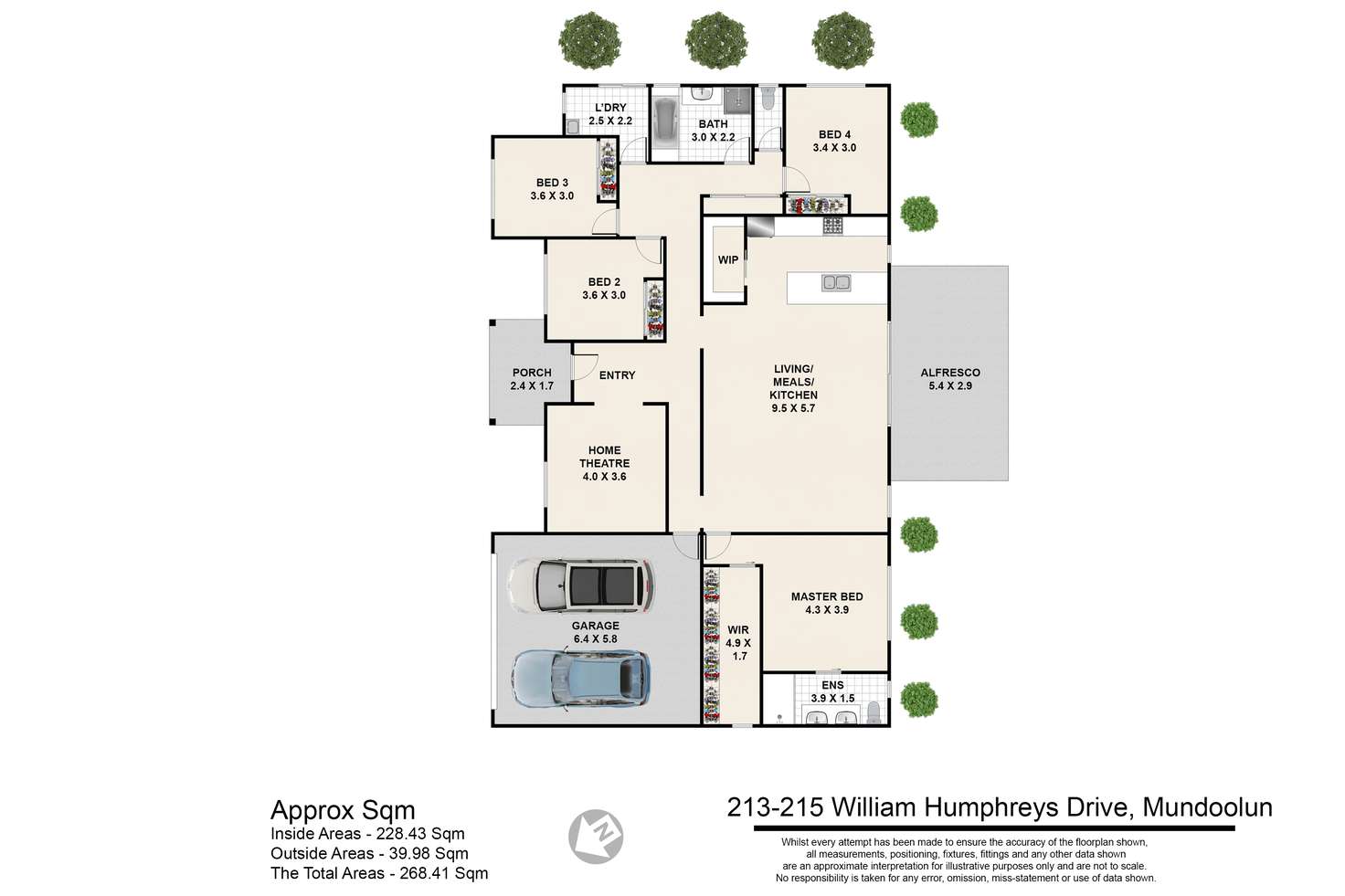 Floorplan of Homely acreageSemiRural listing, 213-215 William Humphreys Dr, Mundoolun QLD 4285