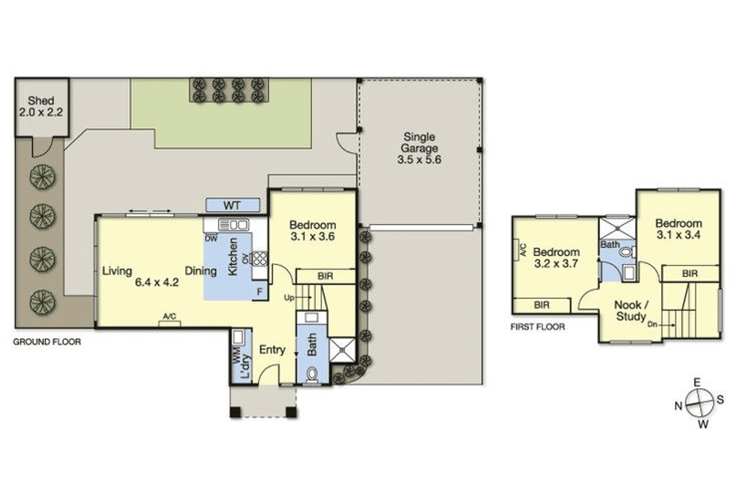 Floorplan of Homely townhouse listing, 3/82 Kanooka Grove, Clayton VIC 3168