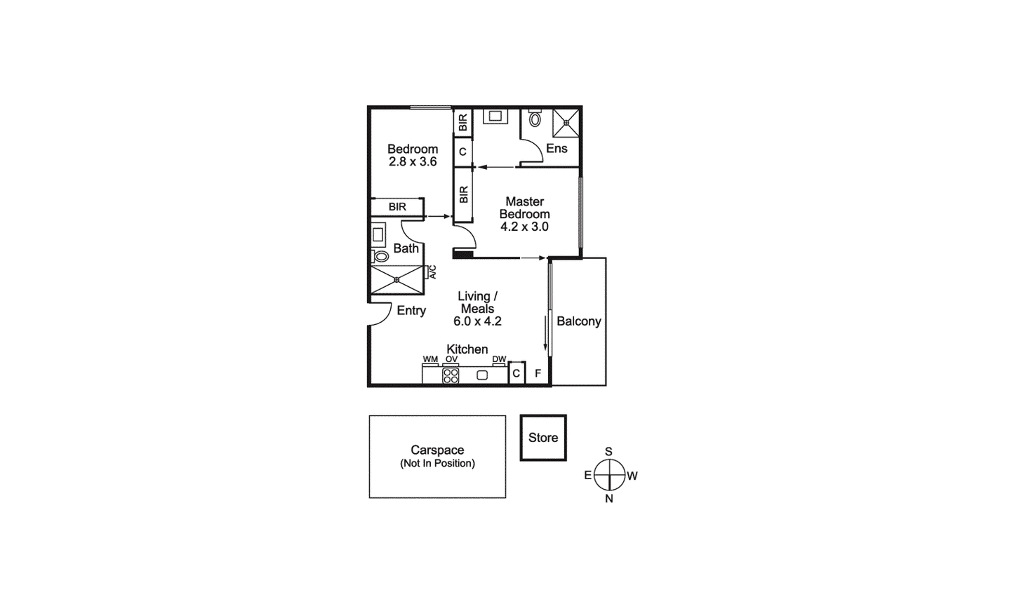 Floorplan of Homely apartment listing, Unit 407/81 Asling St, Brighton VIC 3186