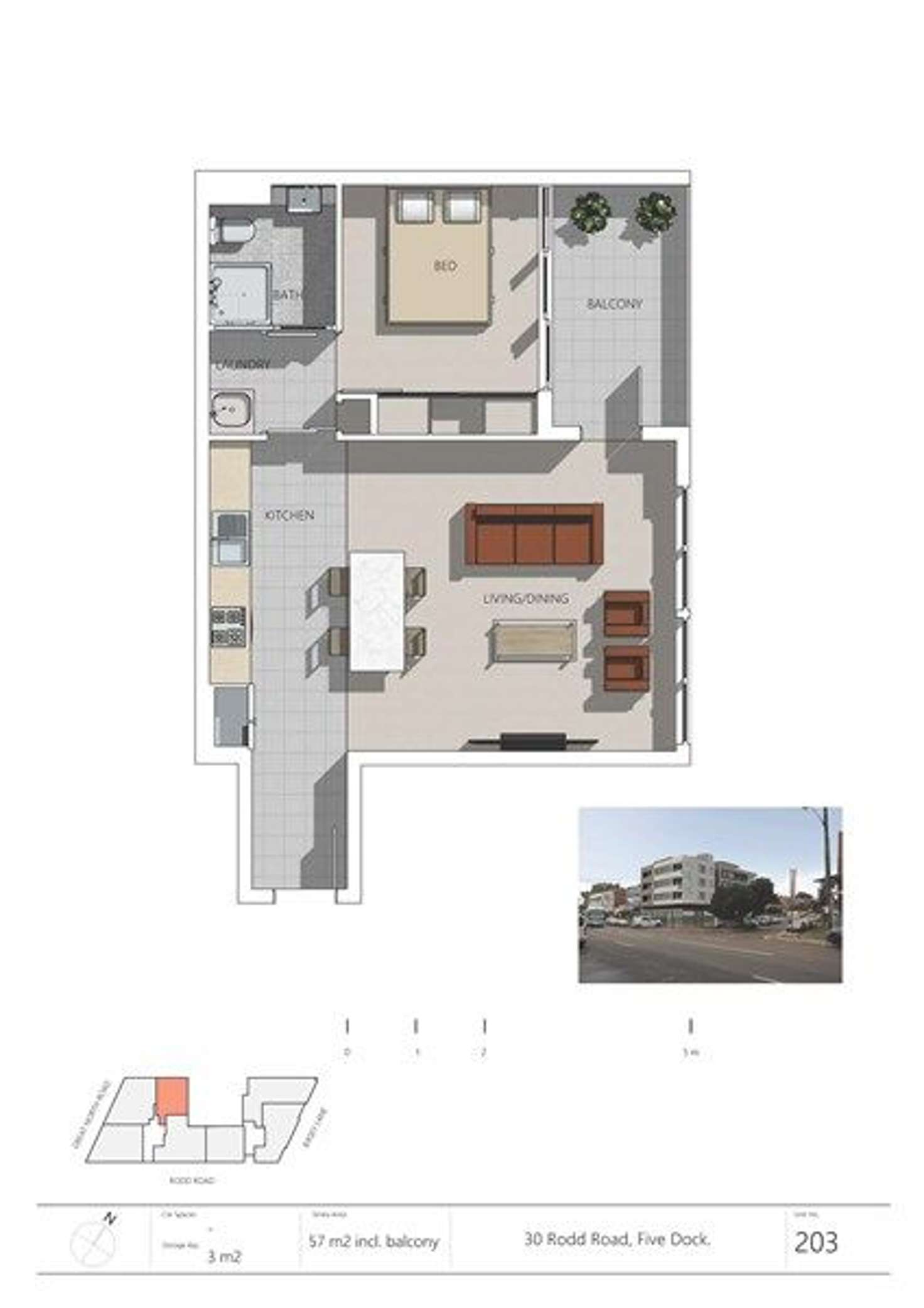 Floorplan of Homely apartment listing, 203/30 Rodd Road, Five Dock NSW 2046