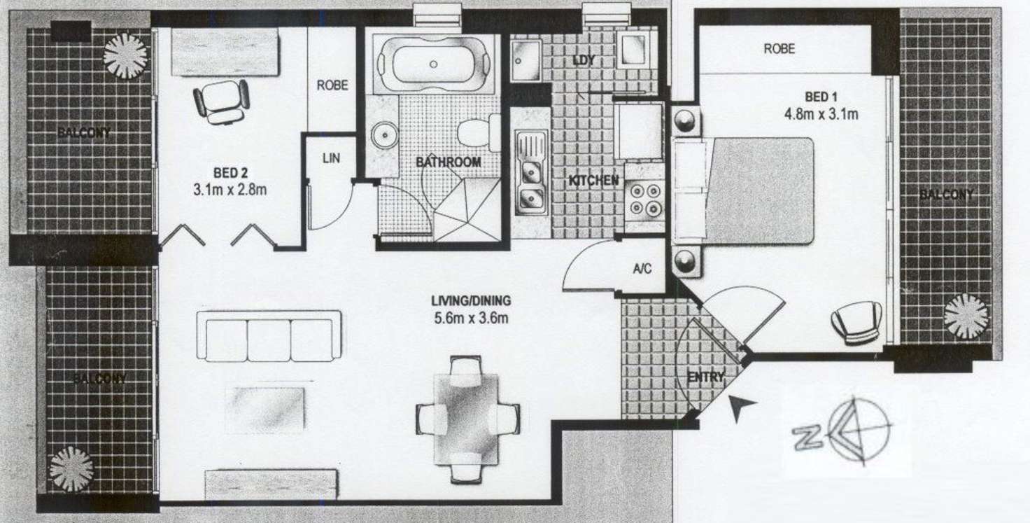 Floorplan of Homely apartment listing, 16/1 Brown Street, Ashfield NSW 2131