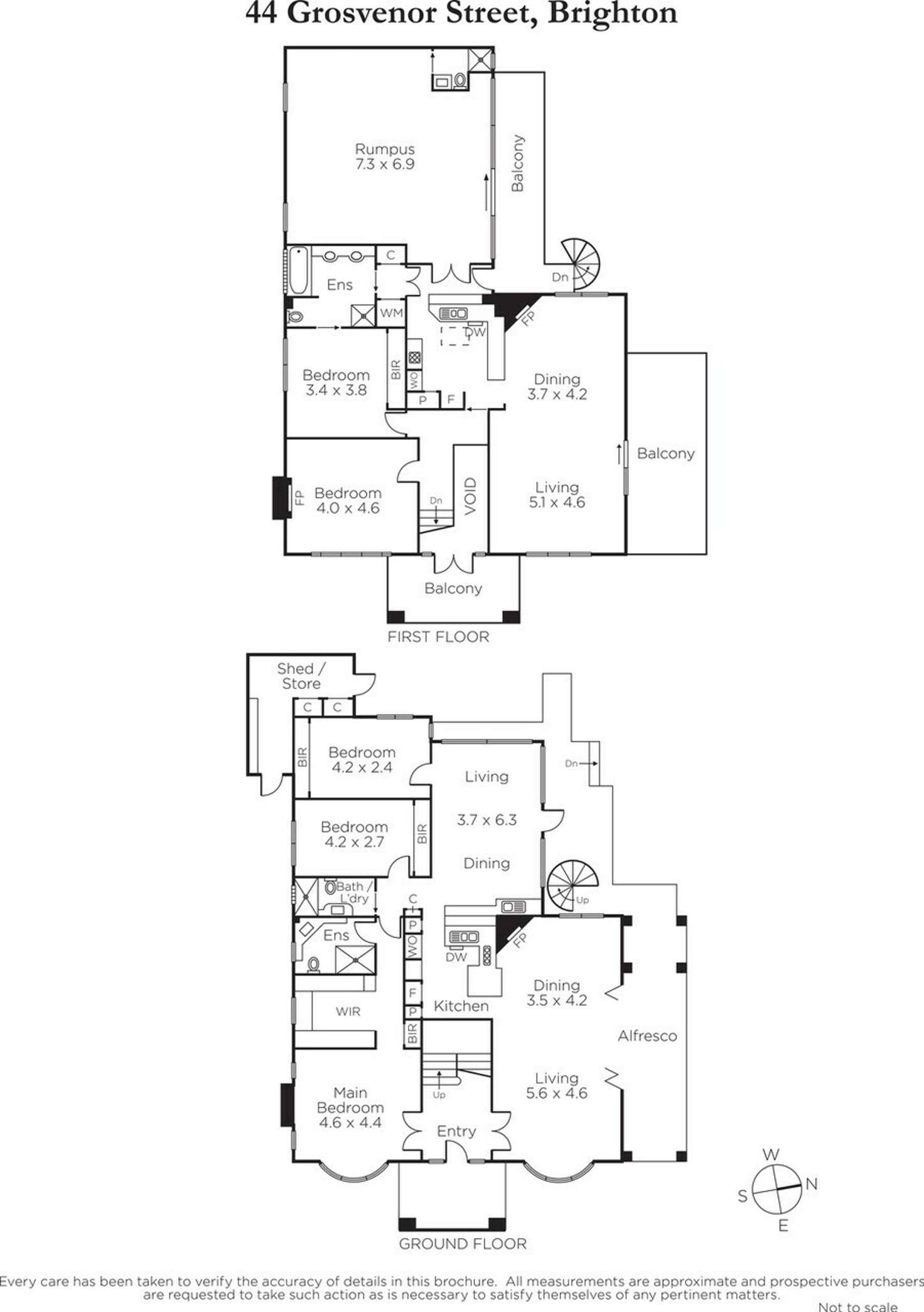 Floorplan of Homely house listing, 44 Grosvenor St, Brighton VIC 3186