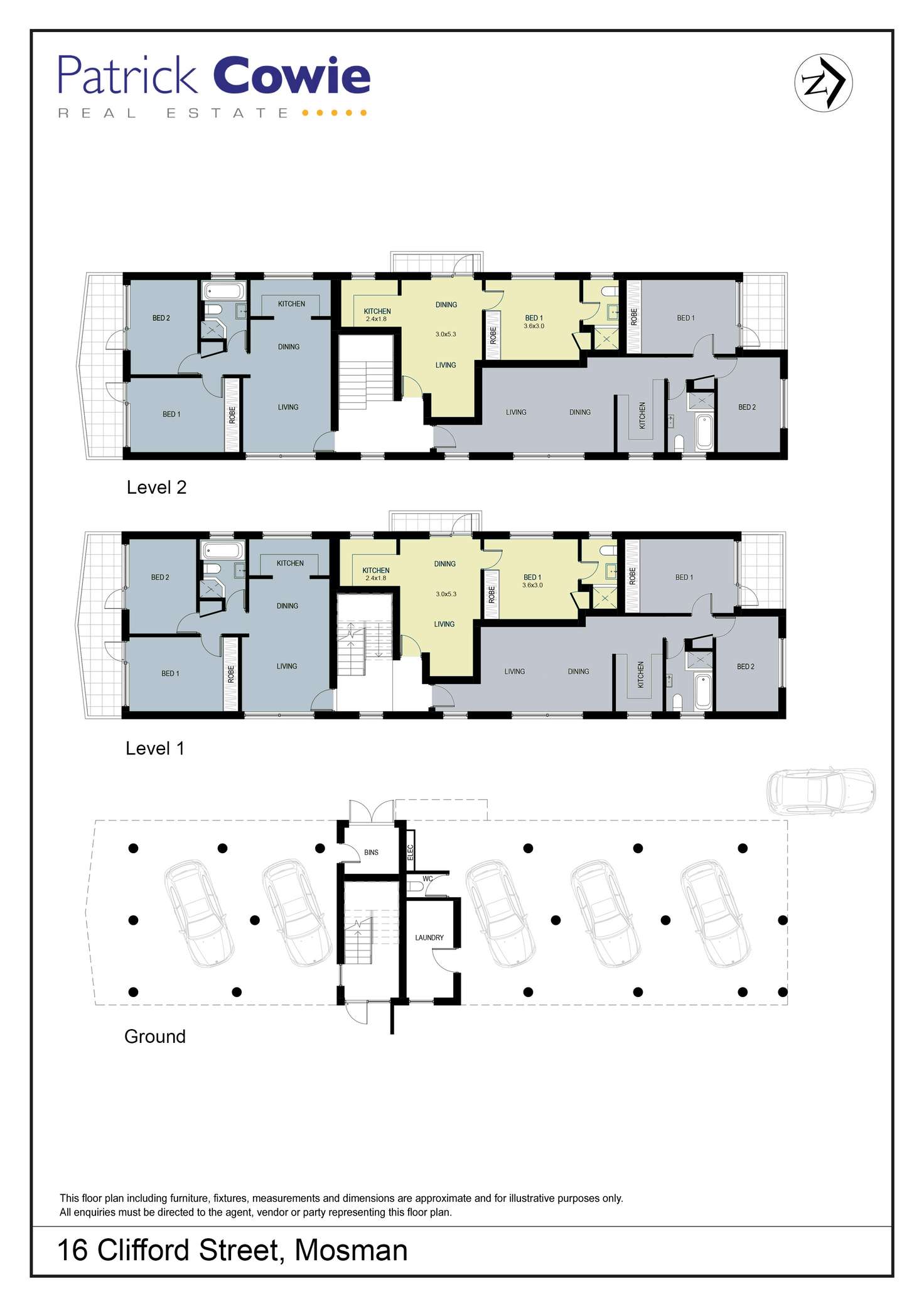 Floorplan of Homely blockOfUnits listing, 16 Clifford St, Mosman NSW 2088