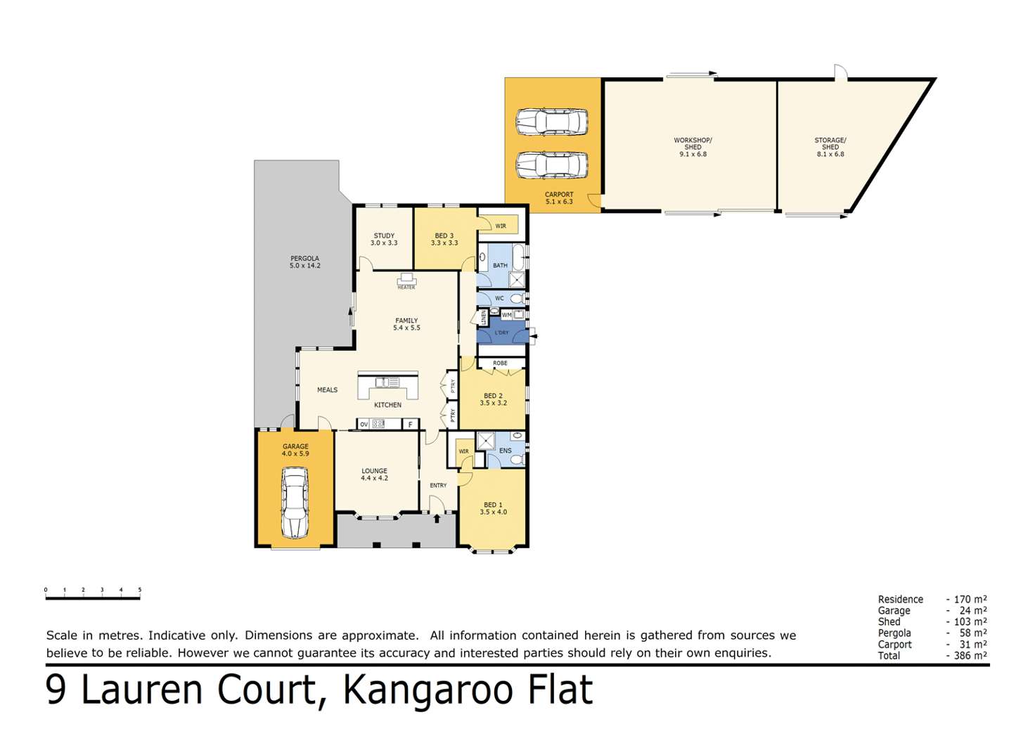 Floorplan of Homely house listing, 9 Lauren Ct, Kangaroo Flat VIC 3555