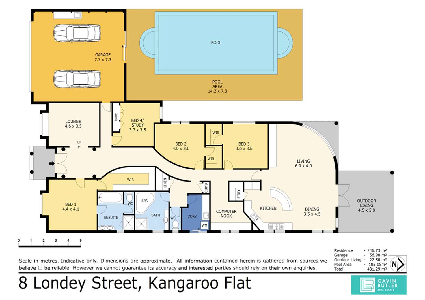 Floorplan of Homely house listing, 8 Londey St, Kangaroo Flat VIC 3555