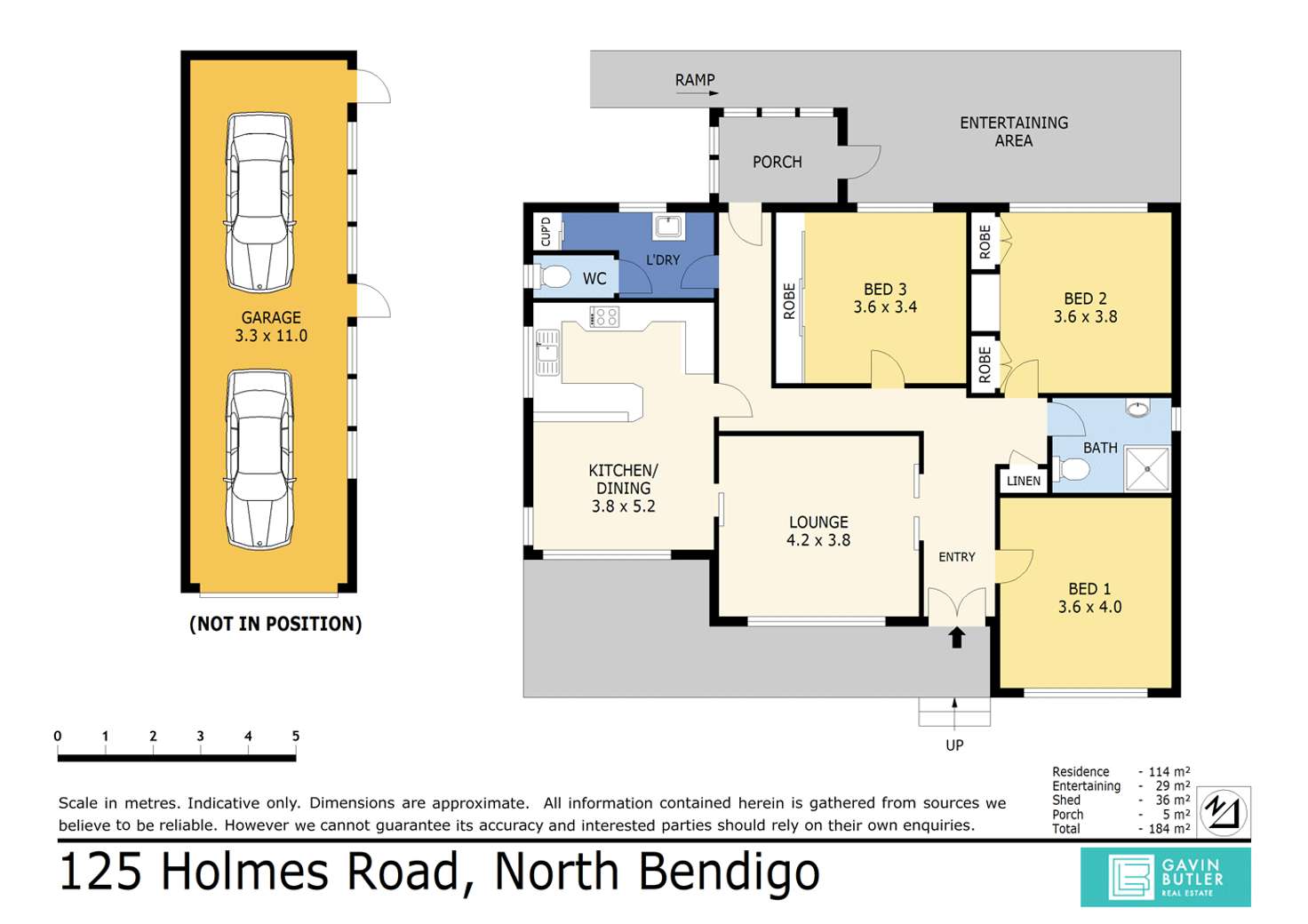 Floorplan of Homely house listing, 125 Holmes Rd, Long Gully VIC 3550