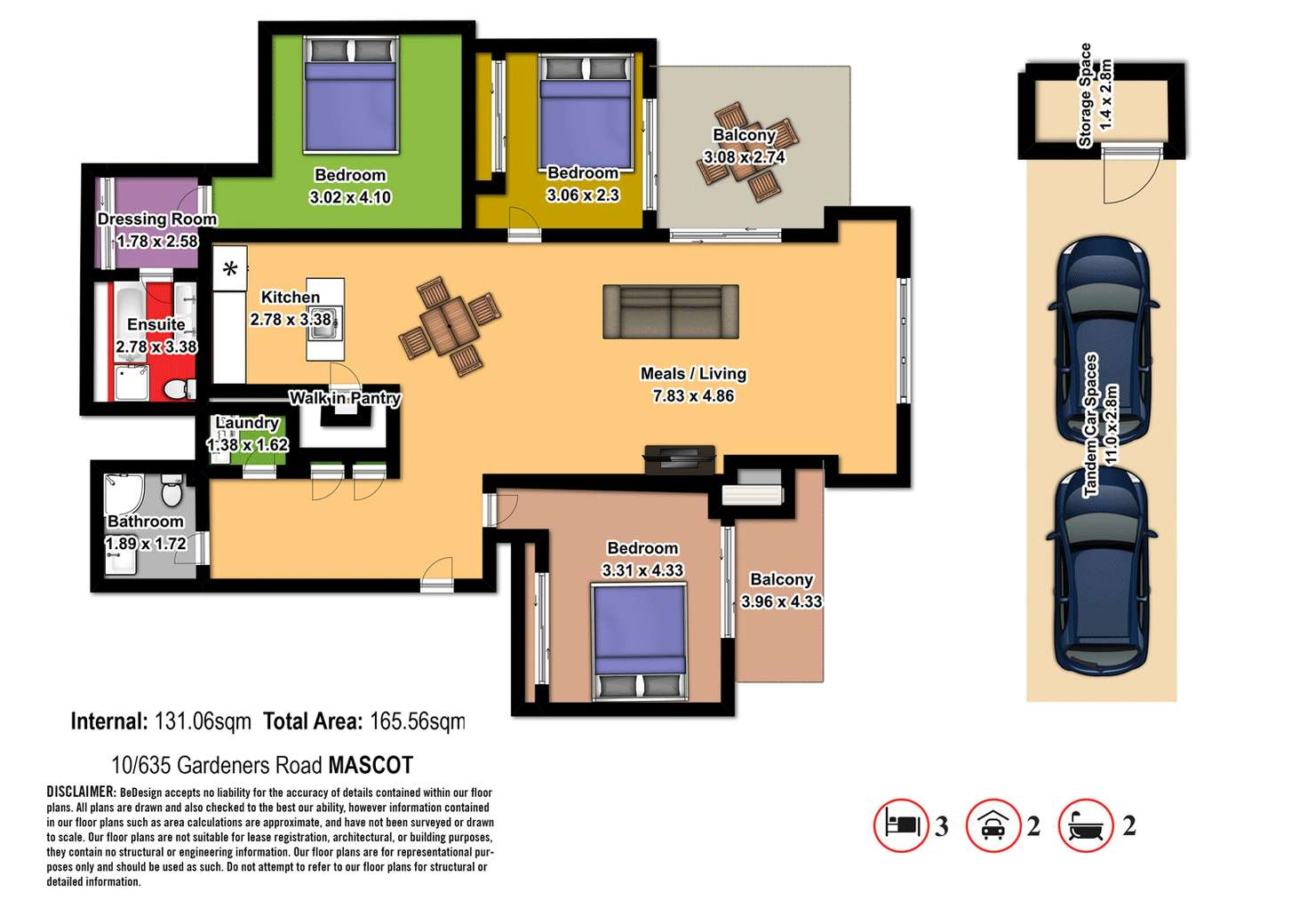 Floorplan of Homely apartment listing, 10/635 Gardeners Road, Mascot NSW 2020