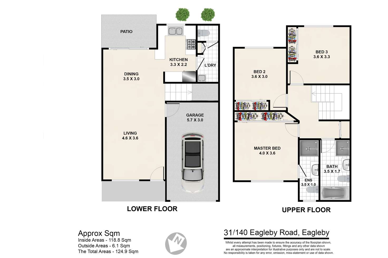 Floorplan of Homely townhouse listing, Unit 31/140-142 Eagleby Rd, Eagleby QLD 4207