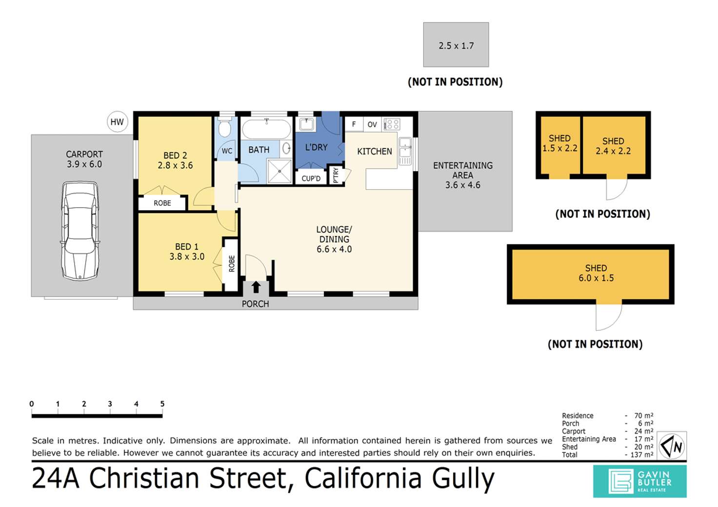 Floorplan of Homely house listing, 24A Christian St, California Gully VIC 3556