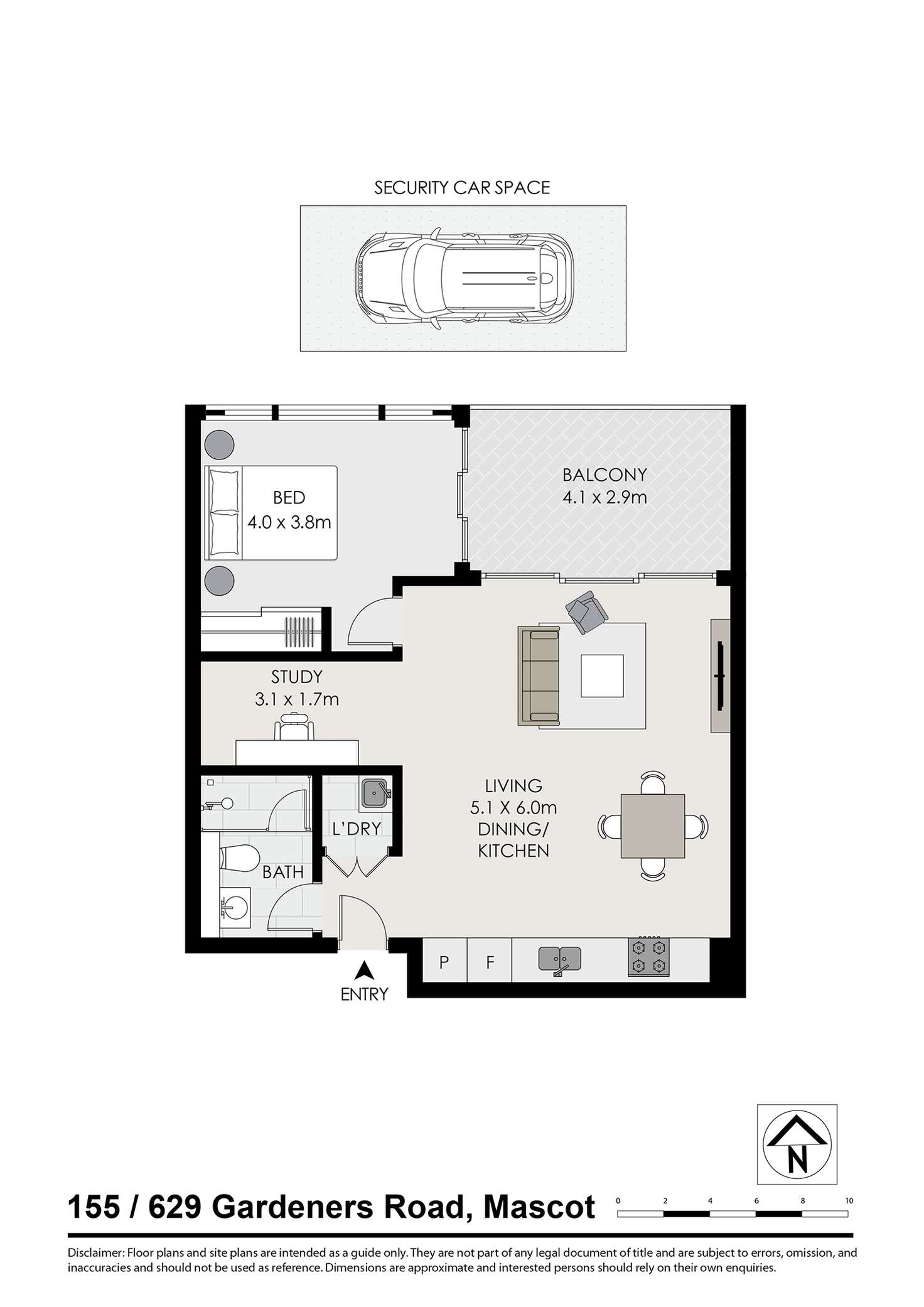 Floorplan of Homely apartment listing, 155/629 Gardeners Rd, Mascot NSW 2020