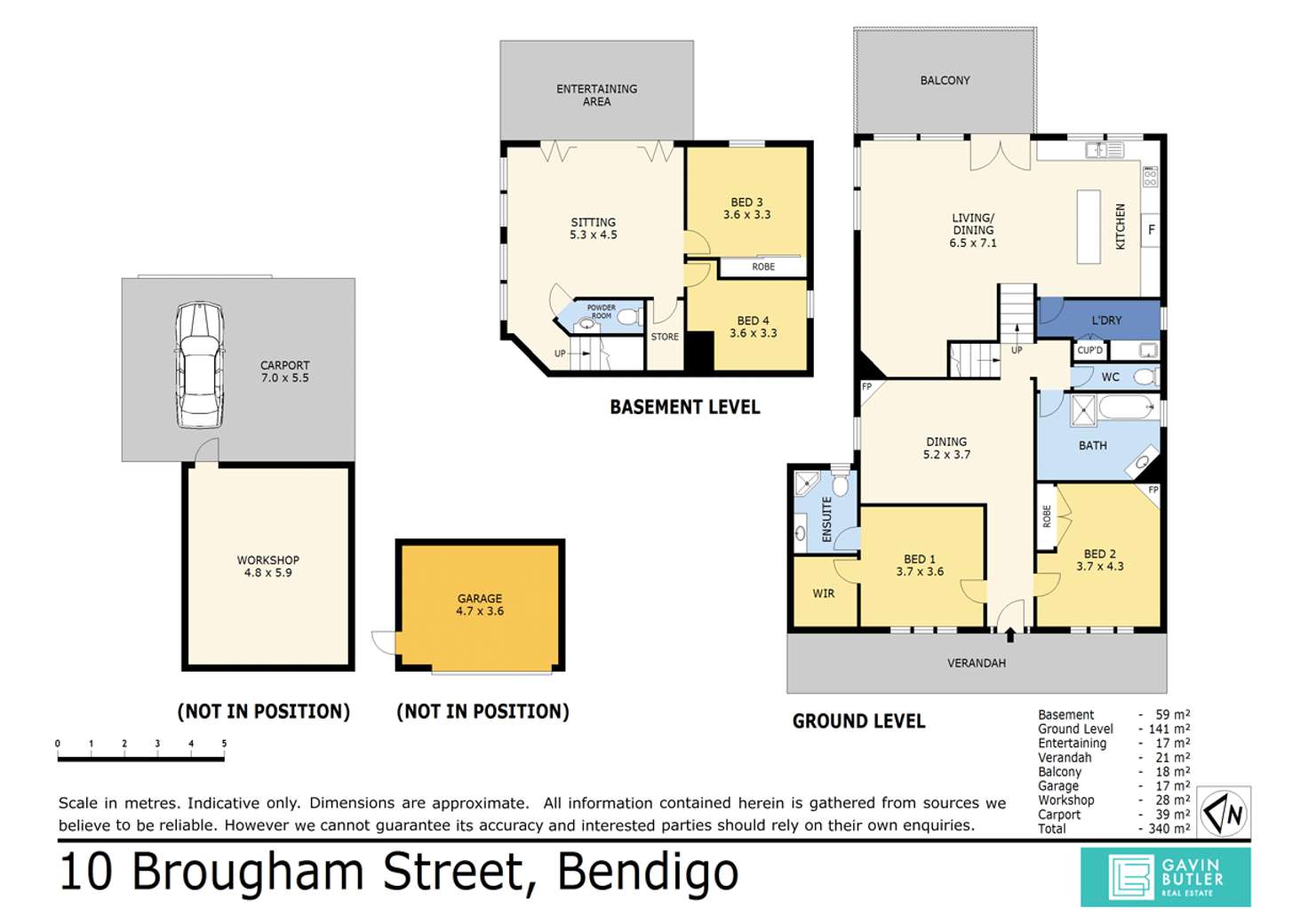 Floorplan of Homely house listing, 10 Brougham St, Bendigo VIC 3550