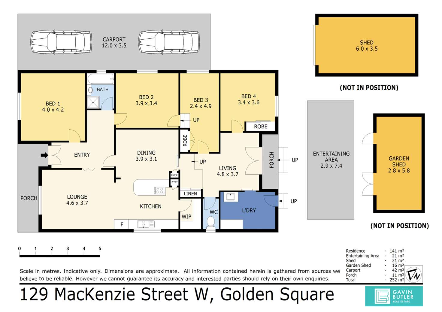 Floorplan of Homely house listing, 129 Mackenzie St W, Golden Square VIC 3555