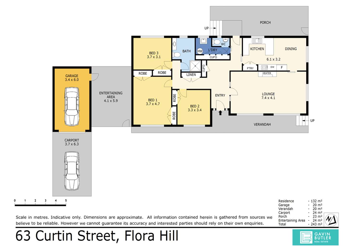 Floorplan of Homely house listing, 63 Curtin St, Flora Hill VIC 3550