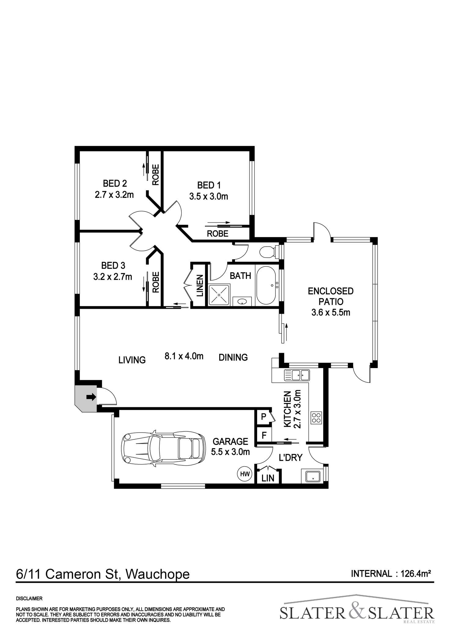 Floorplan of Homely villa listing, Unit 6/11 Cameron St, Wauchope NSW 2446