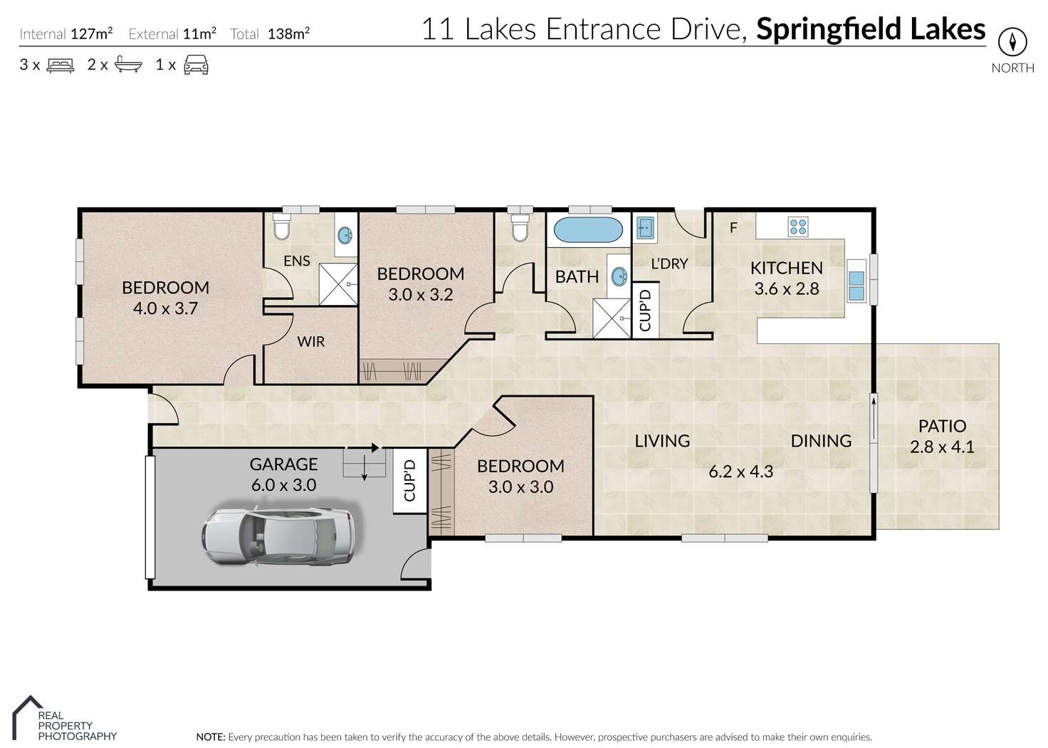 Floorplan of Homely house listing, 11 Lakes Entrance Dr, Springfield Lakes QLD 4300