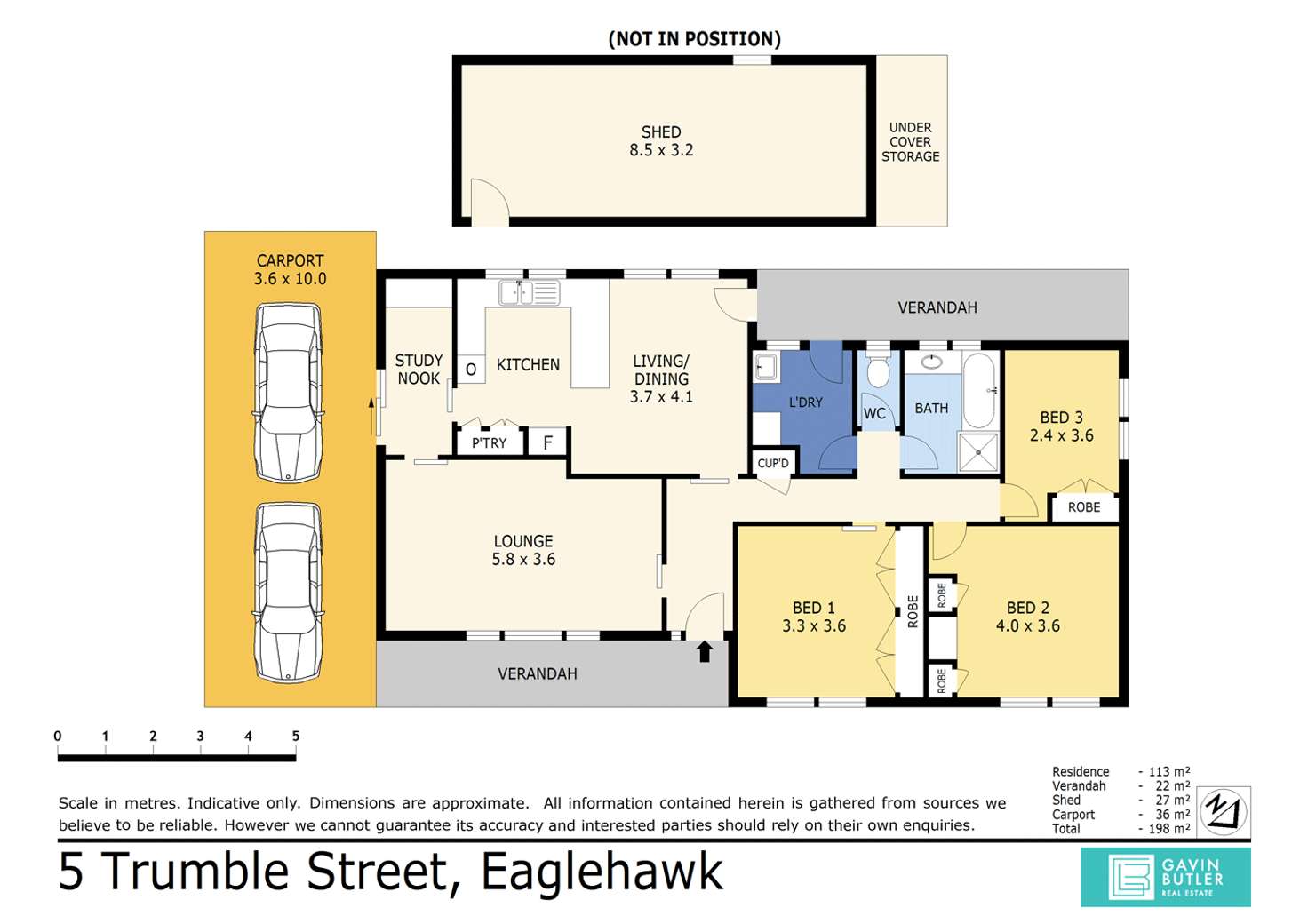 Floorplan of Homely house listing, 5 Trumble St, Eaglehawk VIC 3556