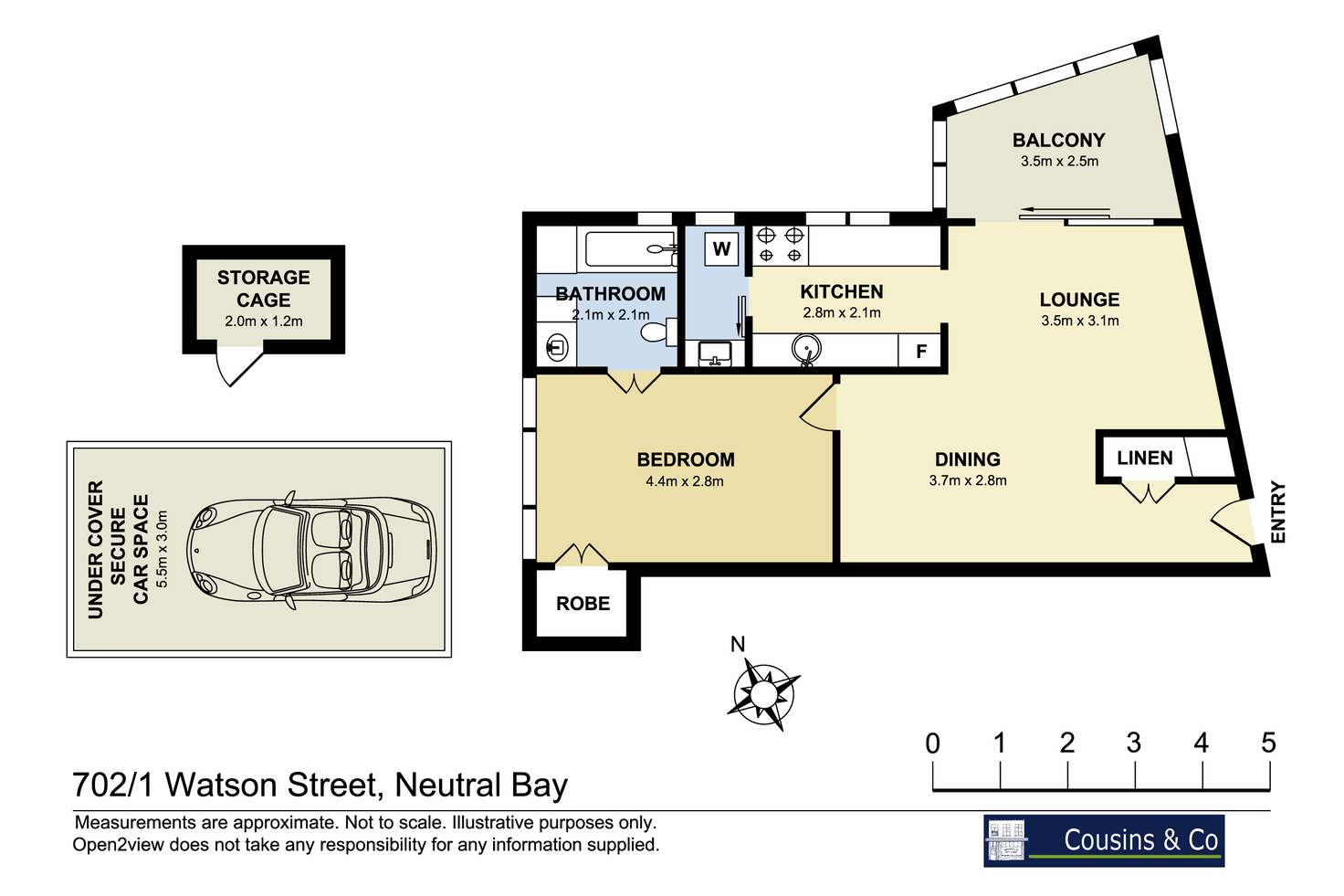 Floorplan of Homely apartment listing, 702/1 Watson Street, Neutral Bay NSW 2089
