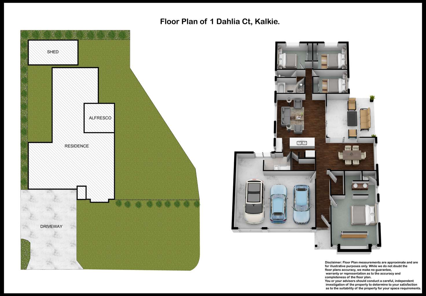 Floorplan of Homely house listing, 1 Dahlia Ct, Kalkie QLD 4670