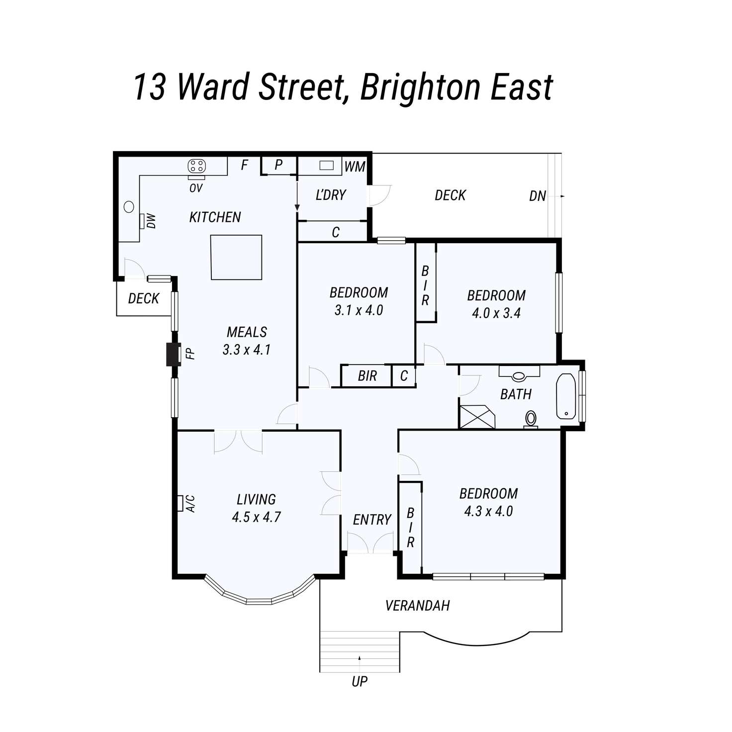 Floorplan of Homely house listing, 13 Ward St, Brighton East VIC 3187