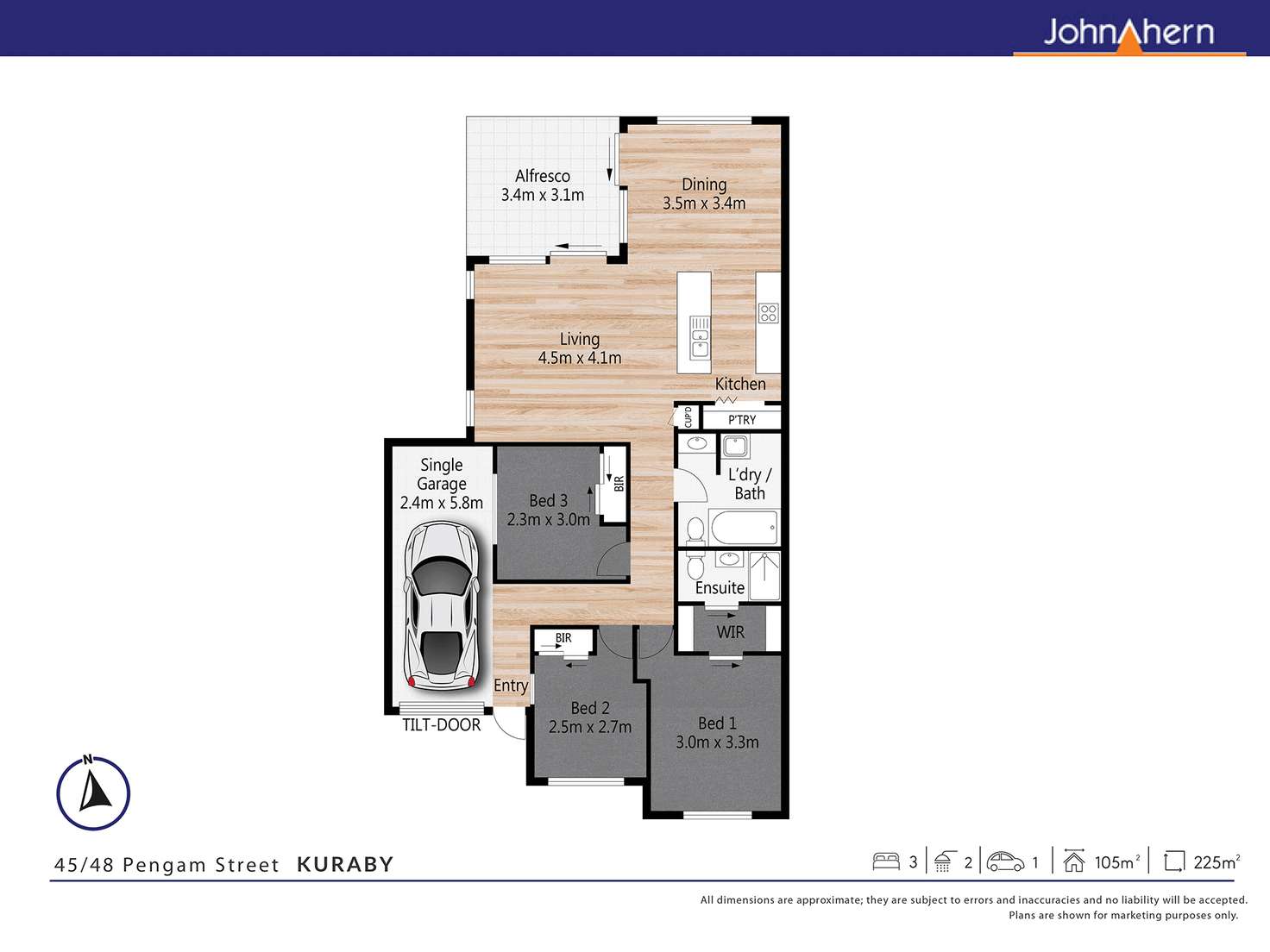 Floorplan of Homely townhouse listing, Unit 45/48 Pengam St, Kuraby QLD 4112