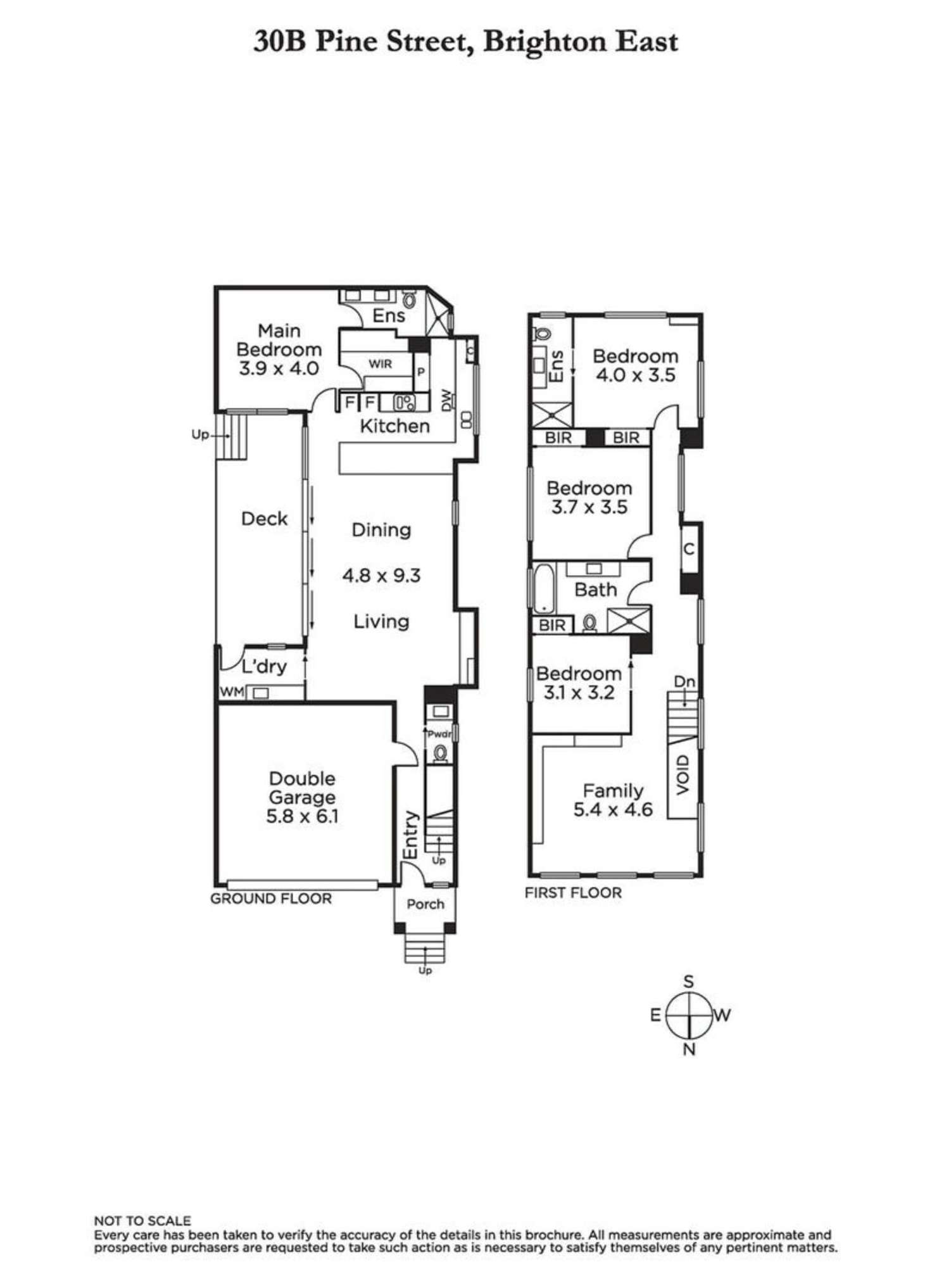 Floorplan of Homely townhouse listing, 30B Pine St, Brighton East VIC 3187