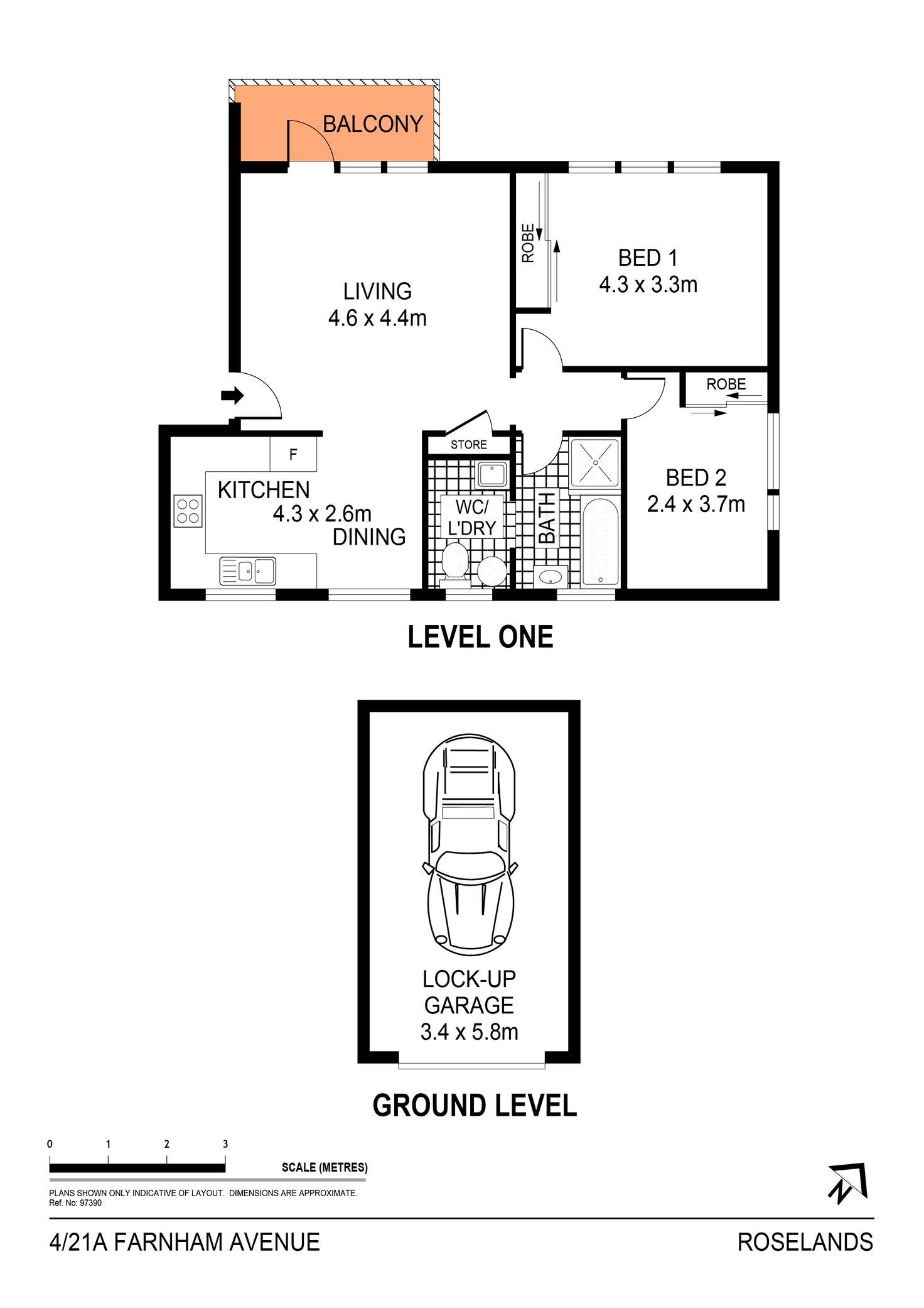 Floorplan of Homely apartment listing, 4/21A Farnham Avenue, Roselands NSW 2196