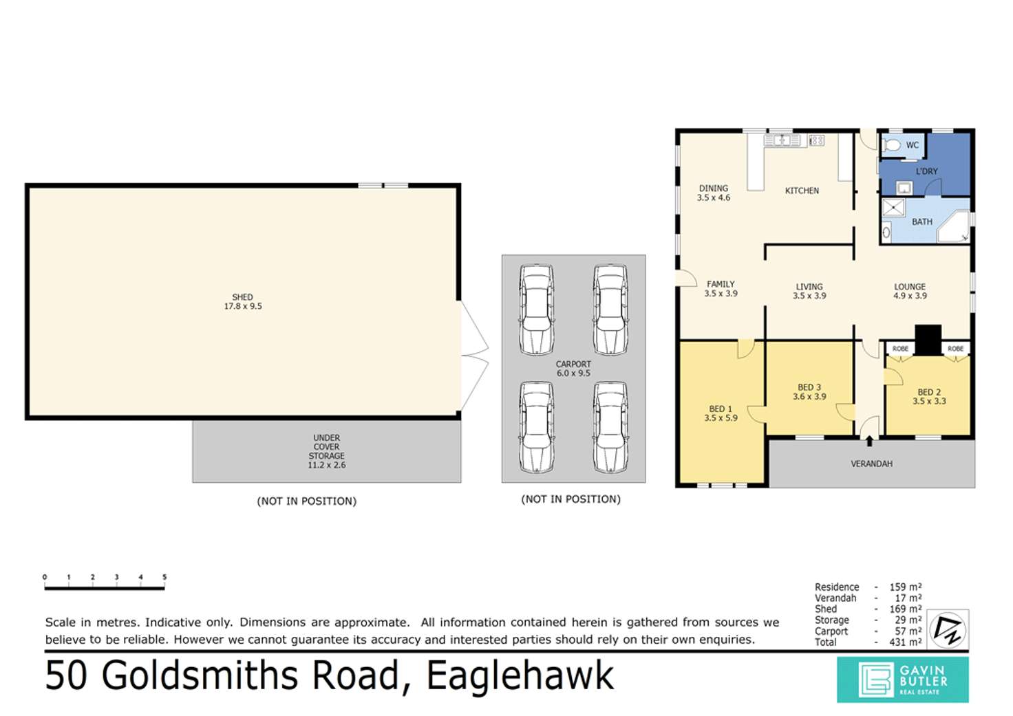 Floorplan of Homely house listing, 50 Goldsmiths Rd, Eaglehawk VIC 3556