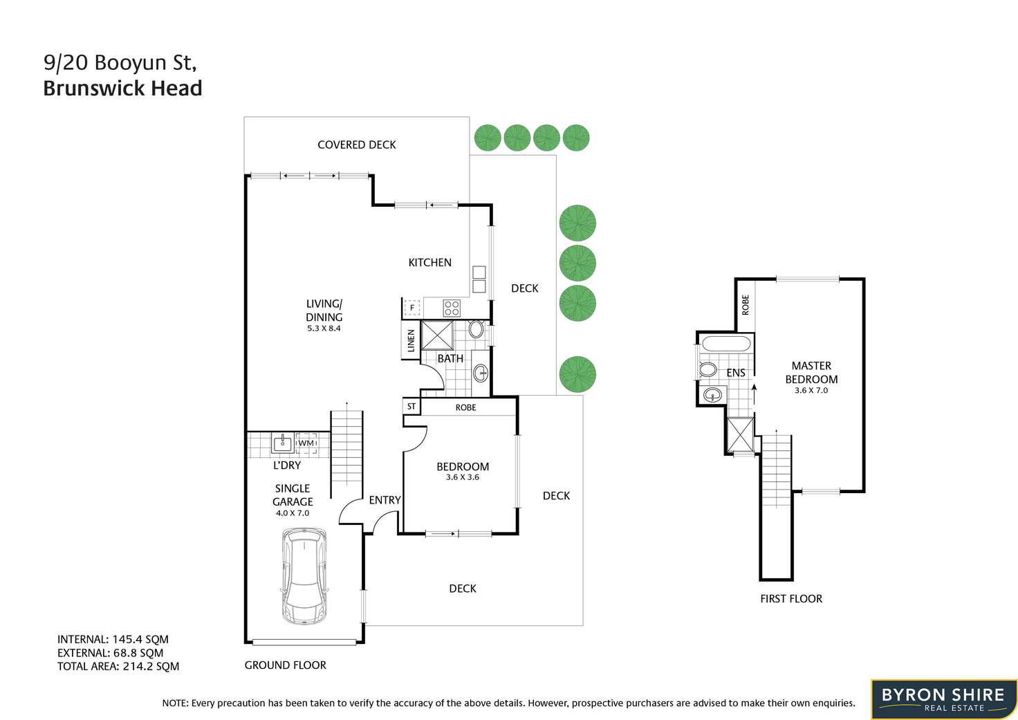 Floorplan of Homely townhouse listing, 9/20 Booyun Street, Brunswick Heads NSW 2483