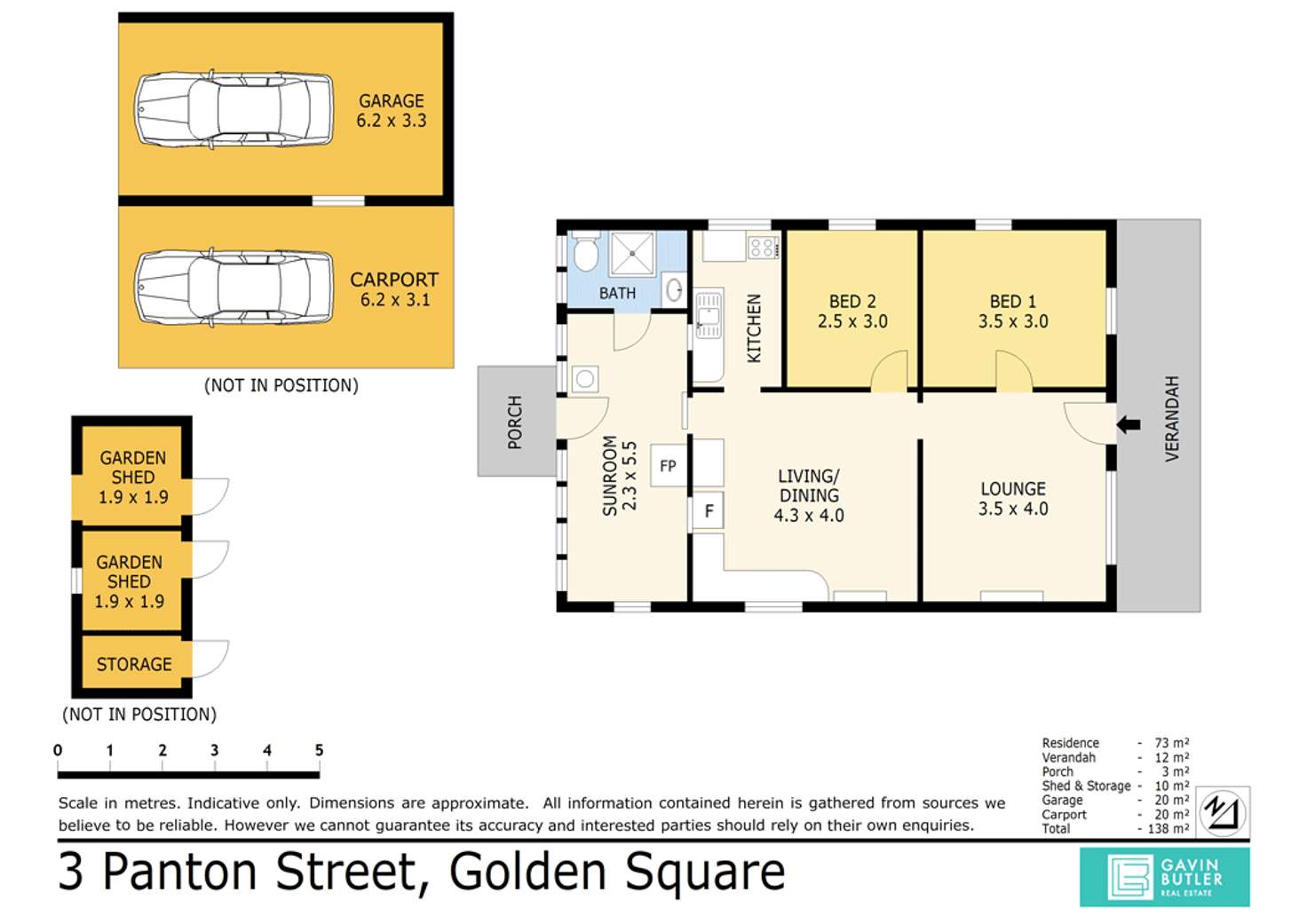 Floorplan of Homely house listing, 3 Panton St, Golden Square VIC 3555