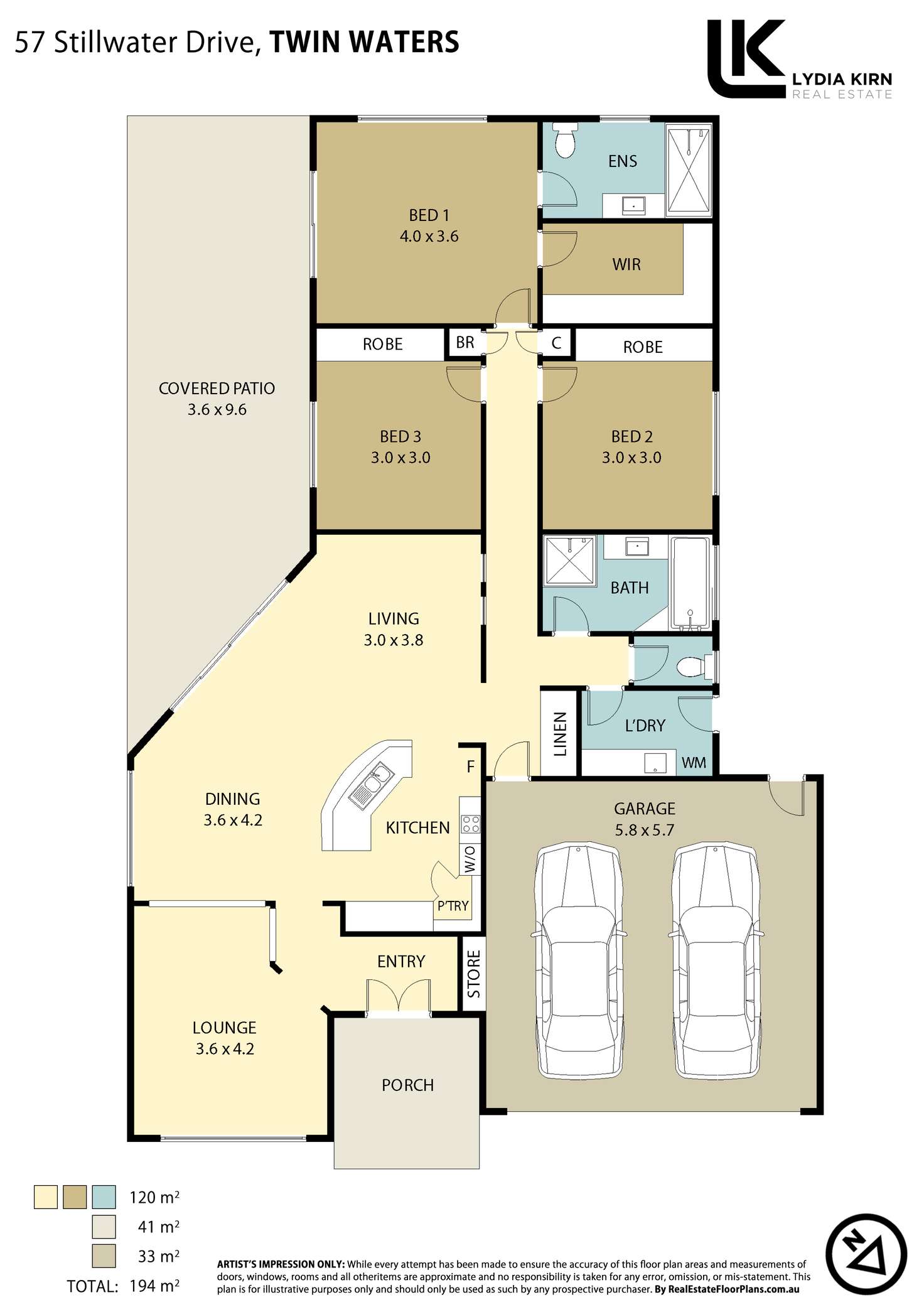 Floorplan of Homely house listing, 57 Stillwater Dr, Twin Waters QLD 4564