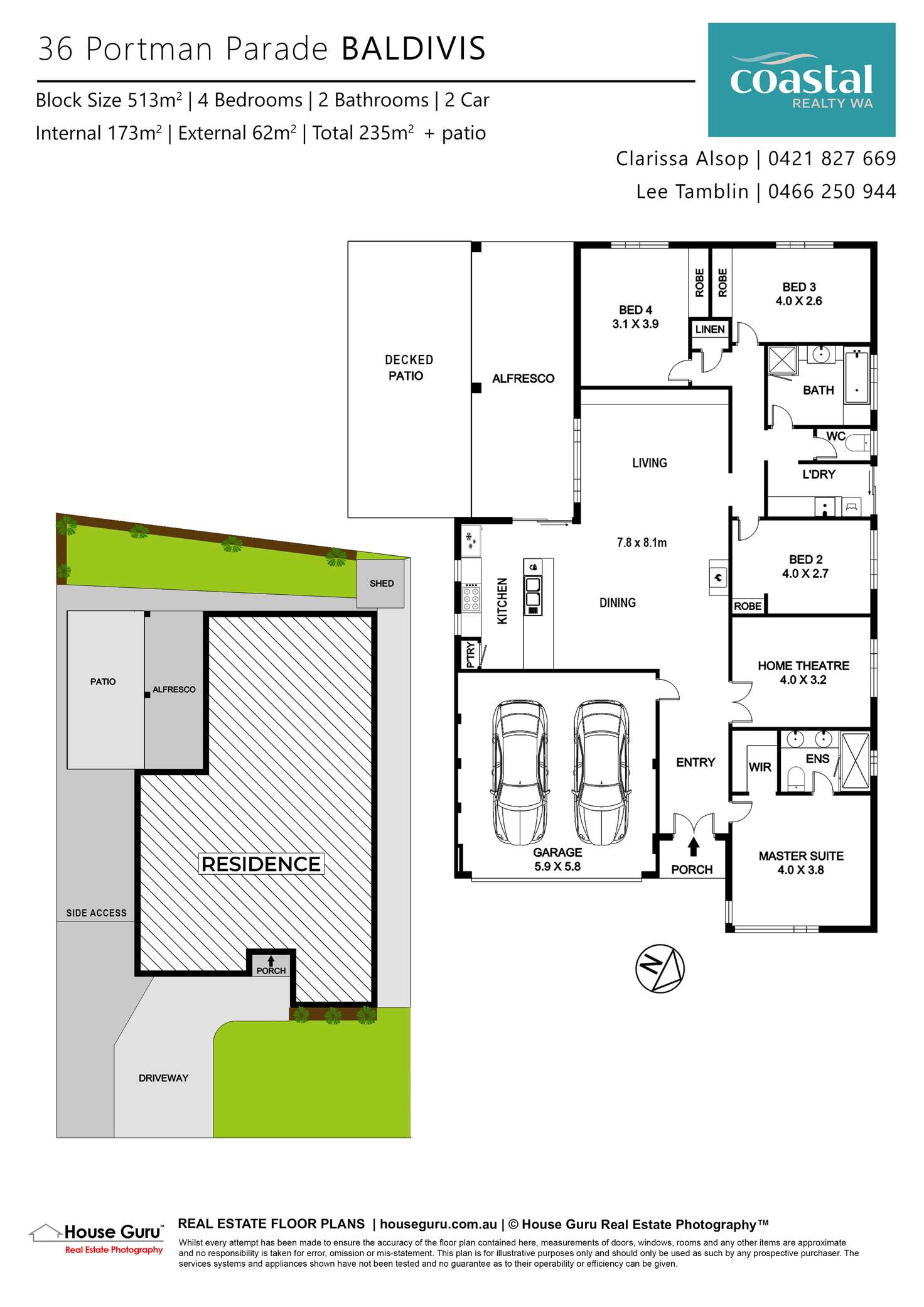 Floorplan of Homely house listing, 36 Portman Pde, Baldivis WA 6171