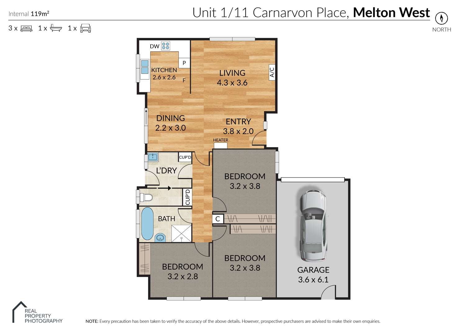 Floorplan of Homely unit listing, Unit 1/11 Carnarvon Pl, Melton West VIC 3337