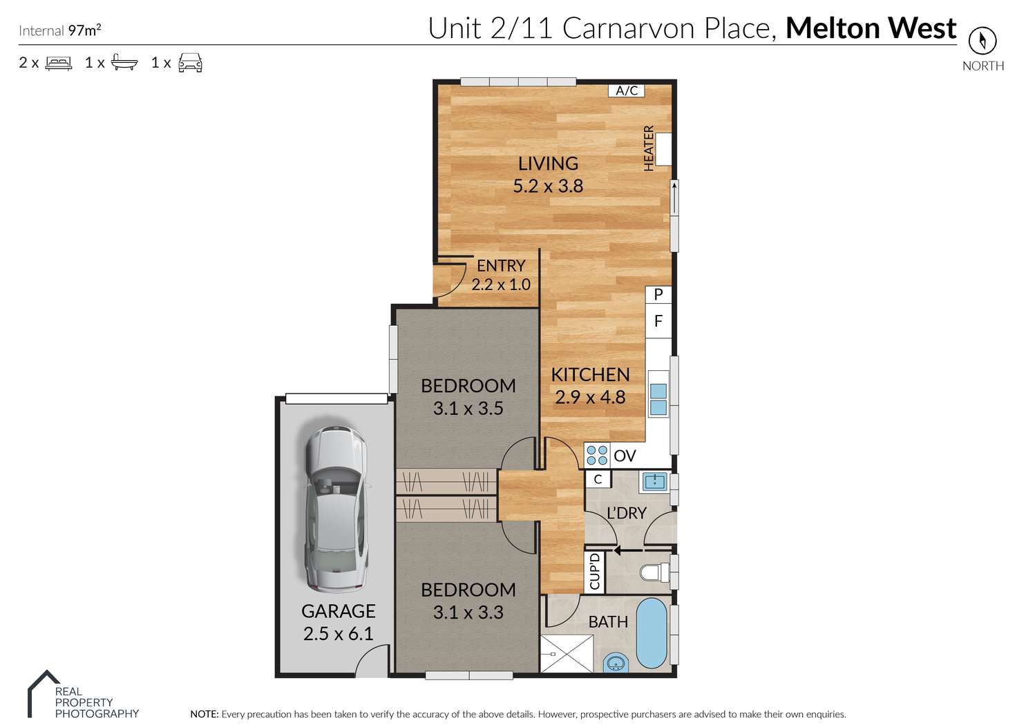 Floorplan of Homely unit listing, Unit 2/11 Carnarvon Pl, Melton West VIC 3337