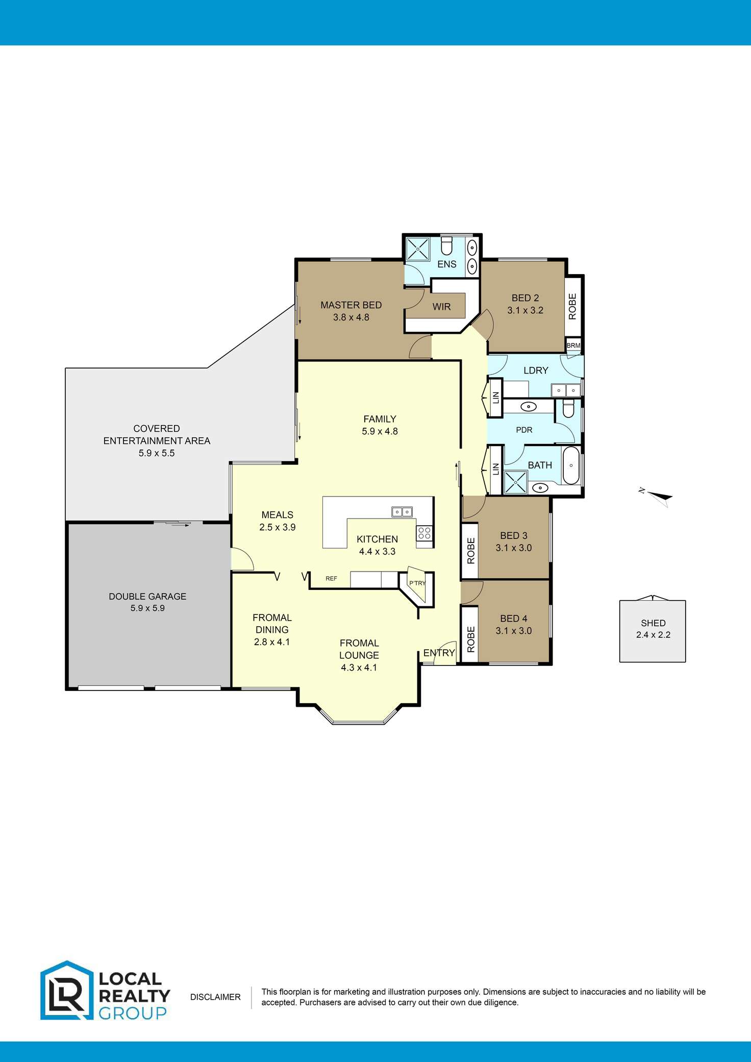 Floorplan of Homely house listing, 5-7 Mingah Cres, Shailer Park QLD 4128