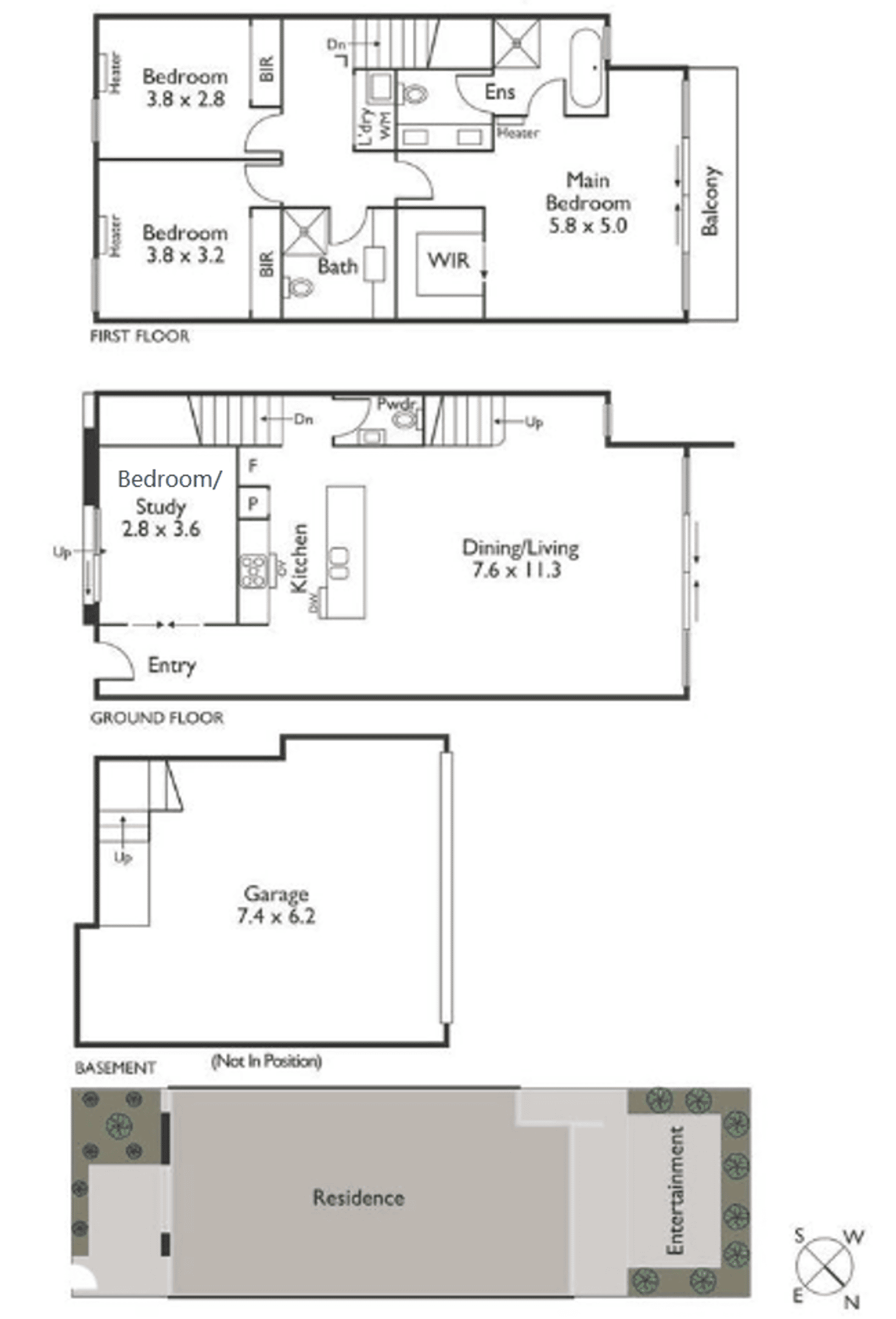 Floorplan of Homely townhouse listing, 6/1289 Burke Road, Kew VIC 3101